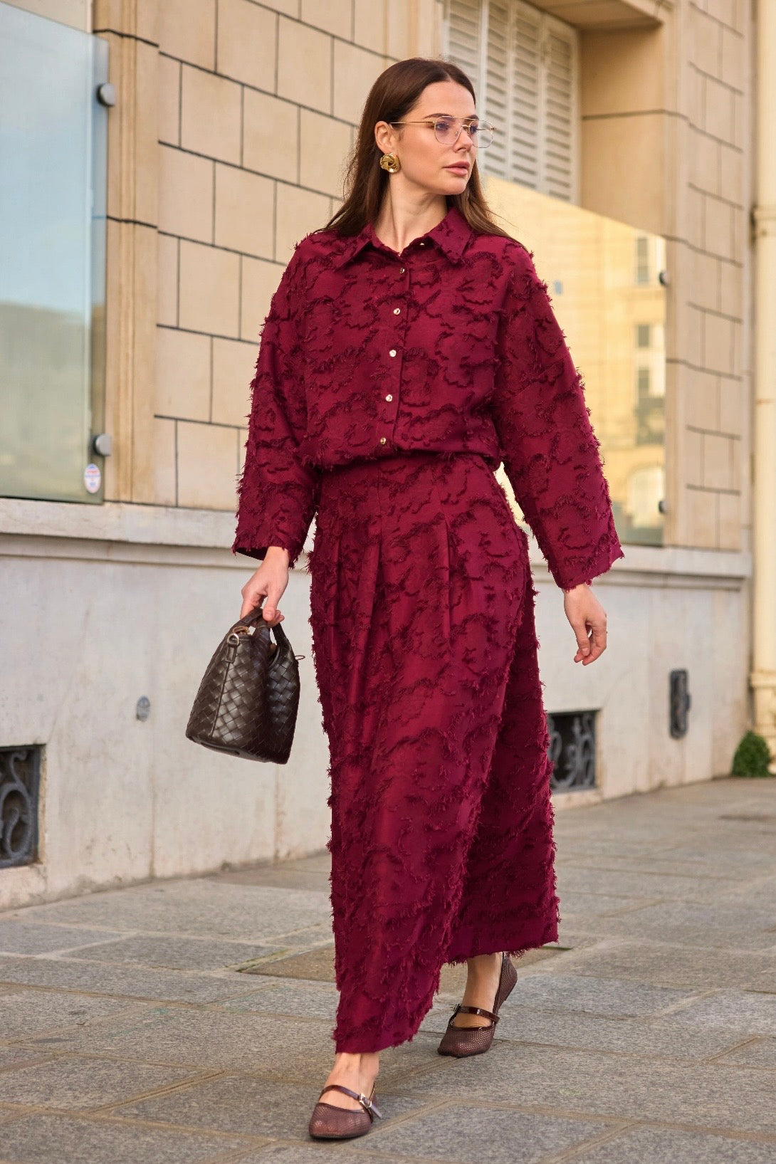 Veste à manches longues avec col classique - 5689