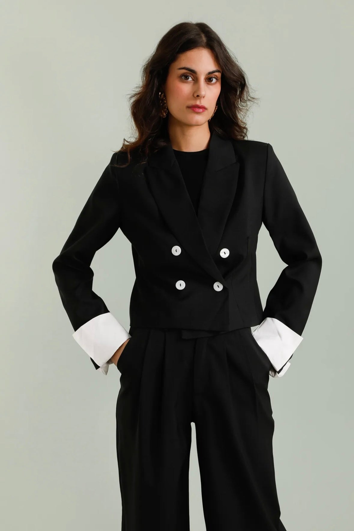 Blazer croisé court - 5633