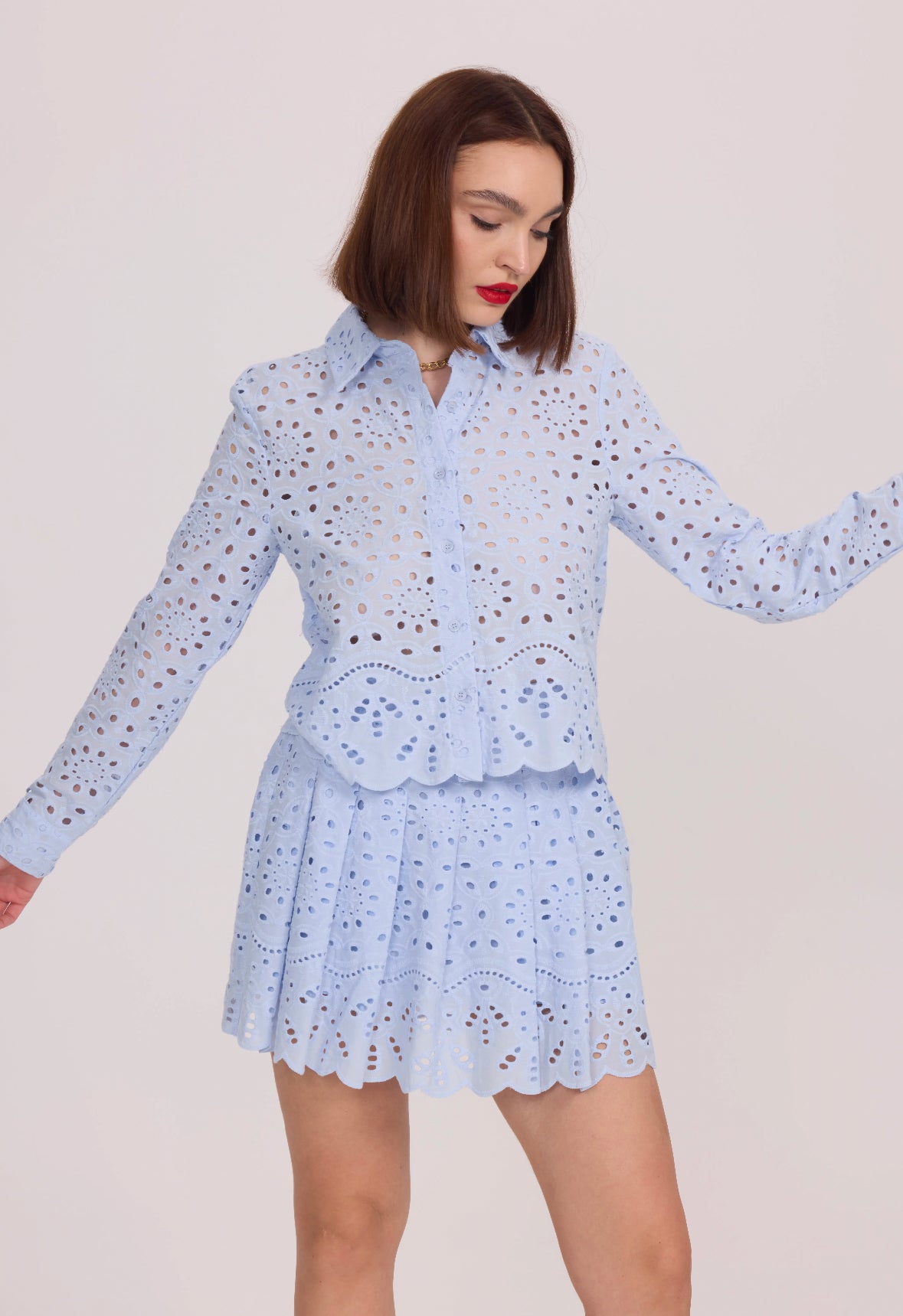 Jupe en broderie anglaise - 5611