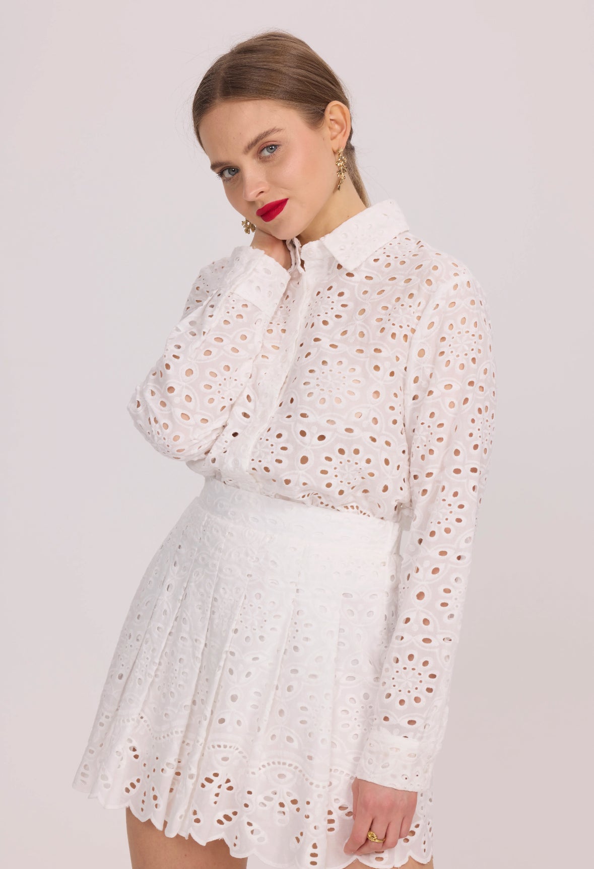 Chemise en broderie anglaise  - 5610