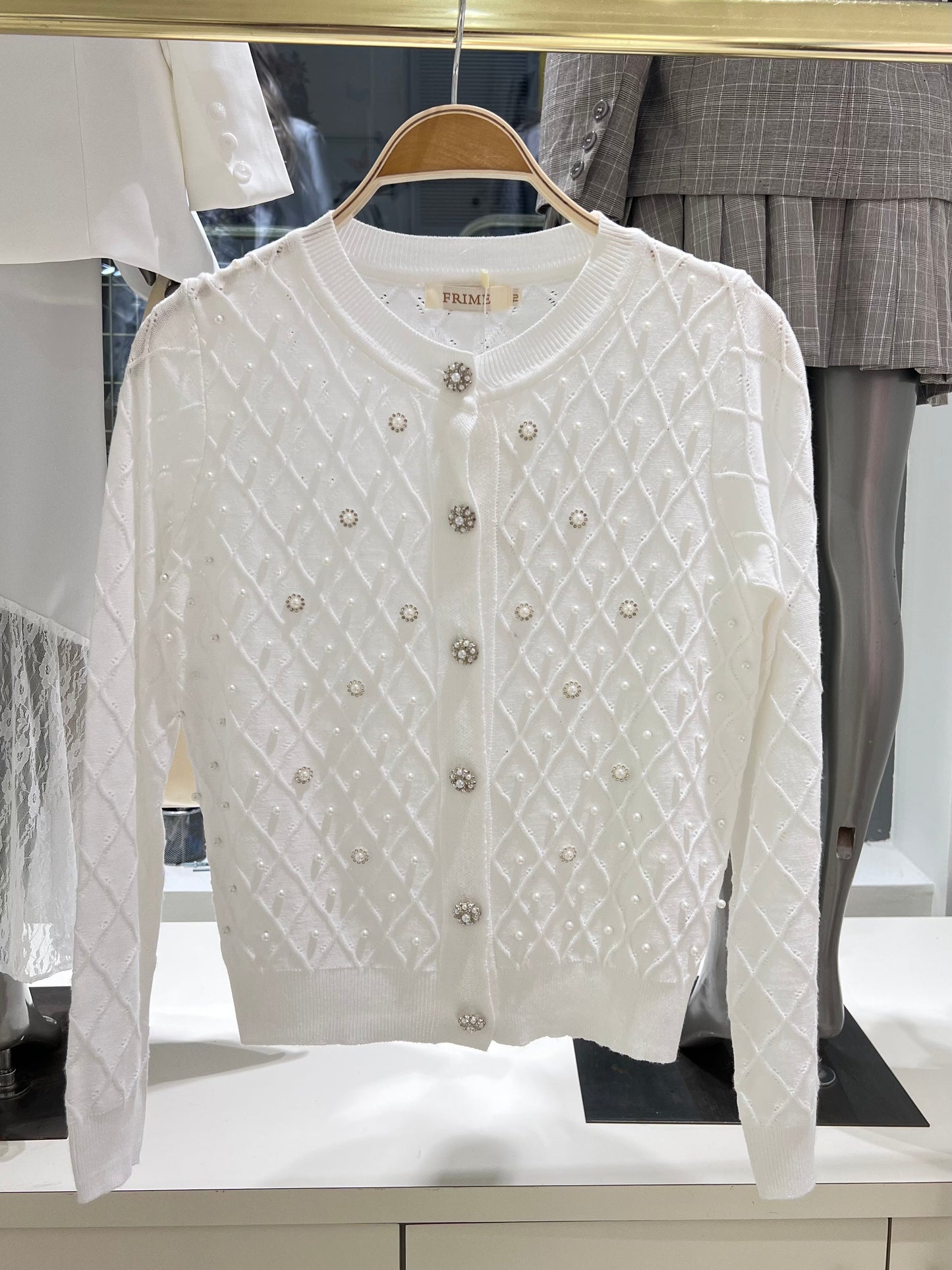 Cardigan en maille fine - 557-GILET