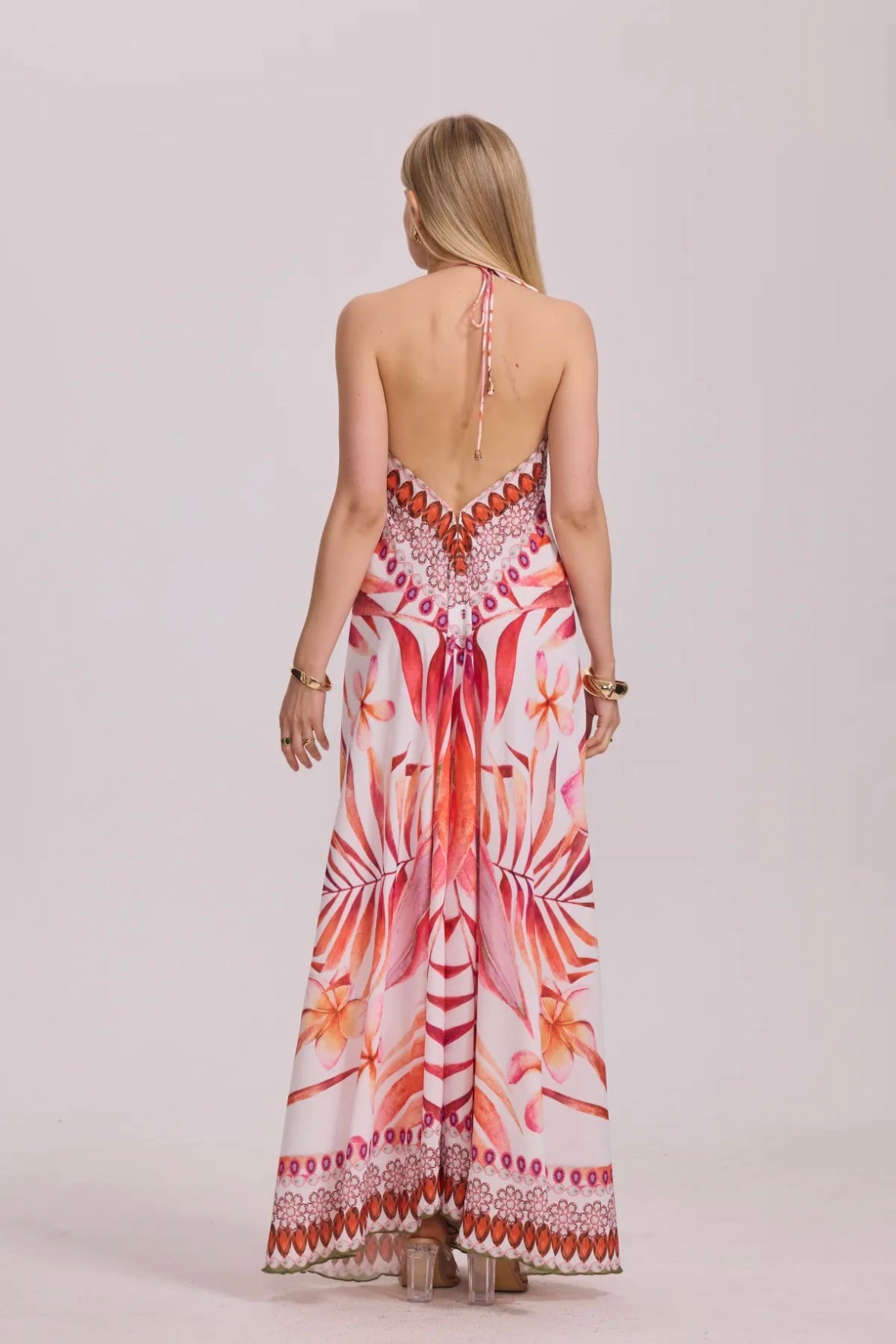 Long backless dress - 5501