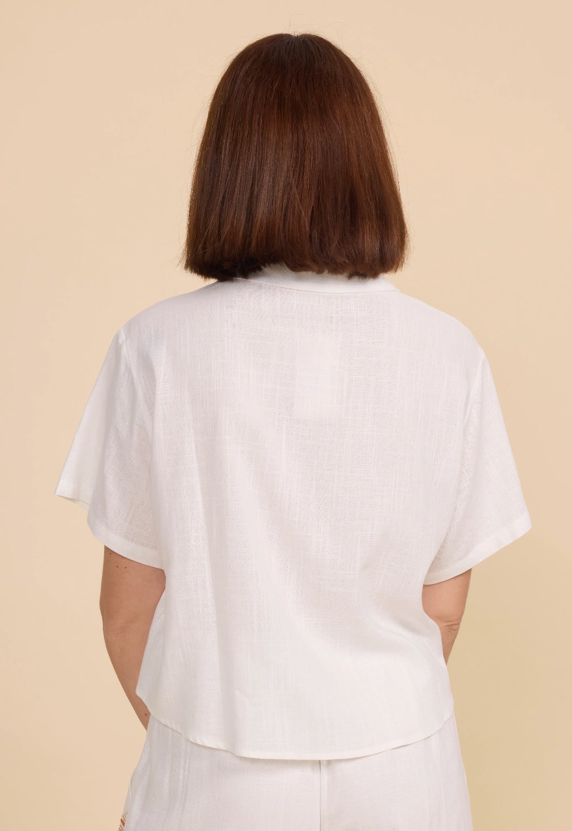 Chemise fleurie beige - 5608