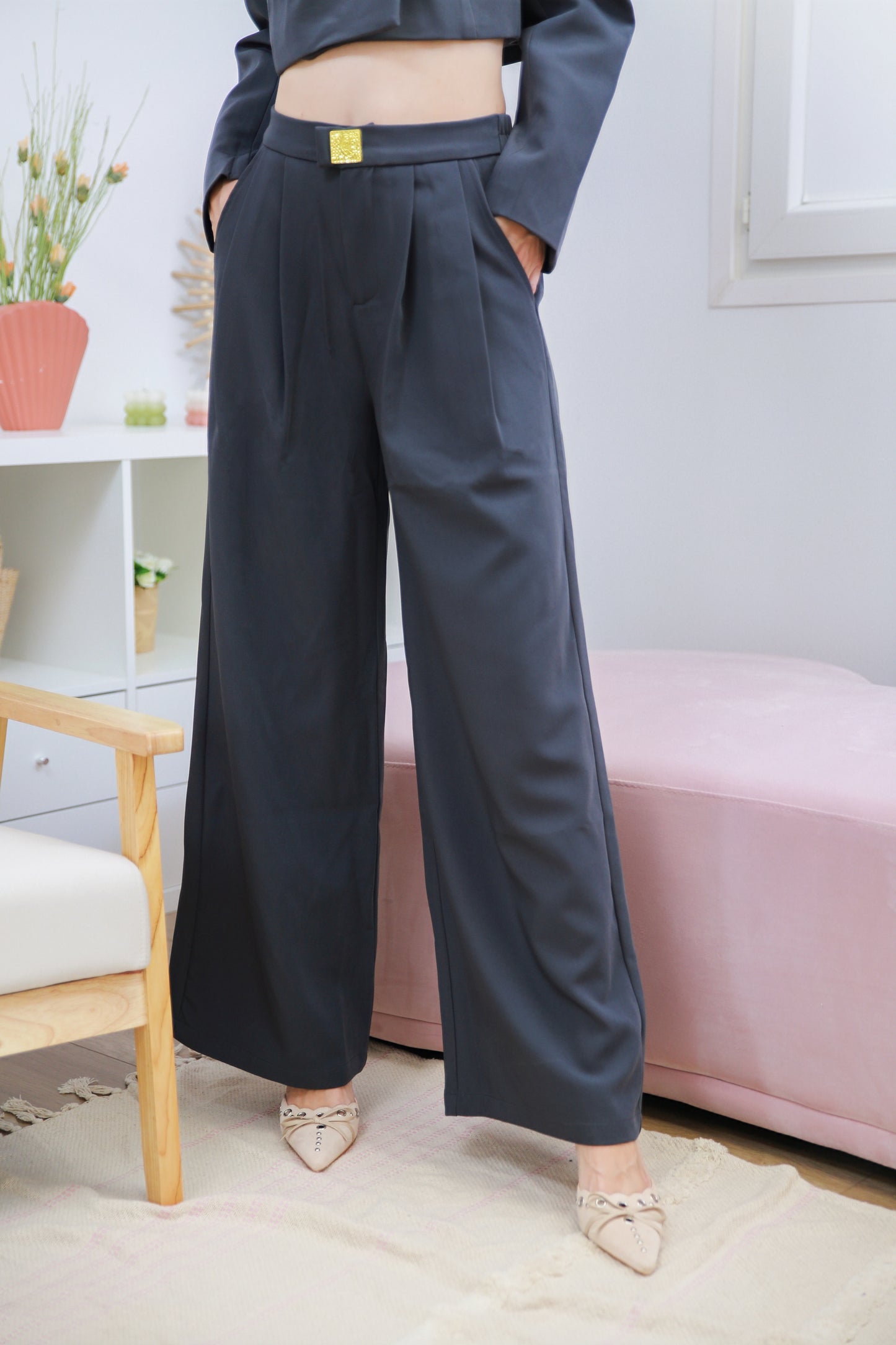 Pantalon blazer avec plis marqué et poches italiennes - 2480