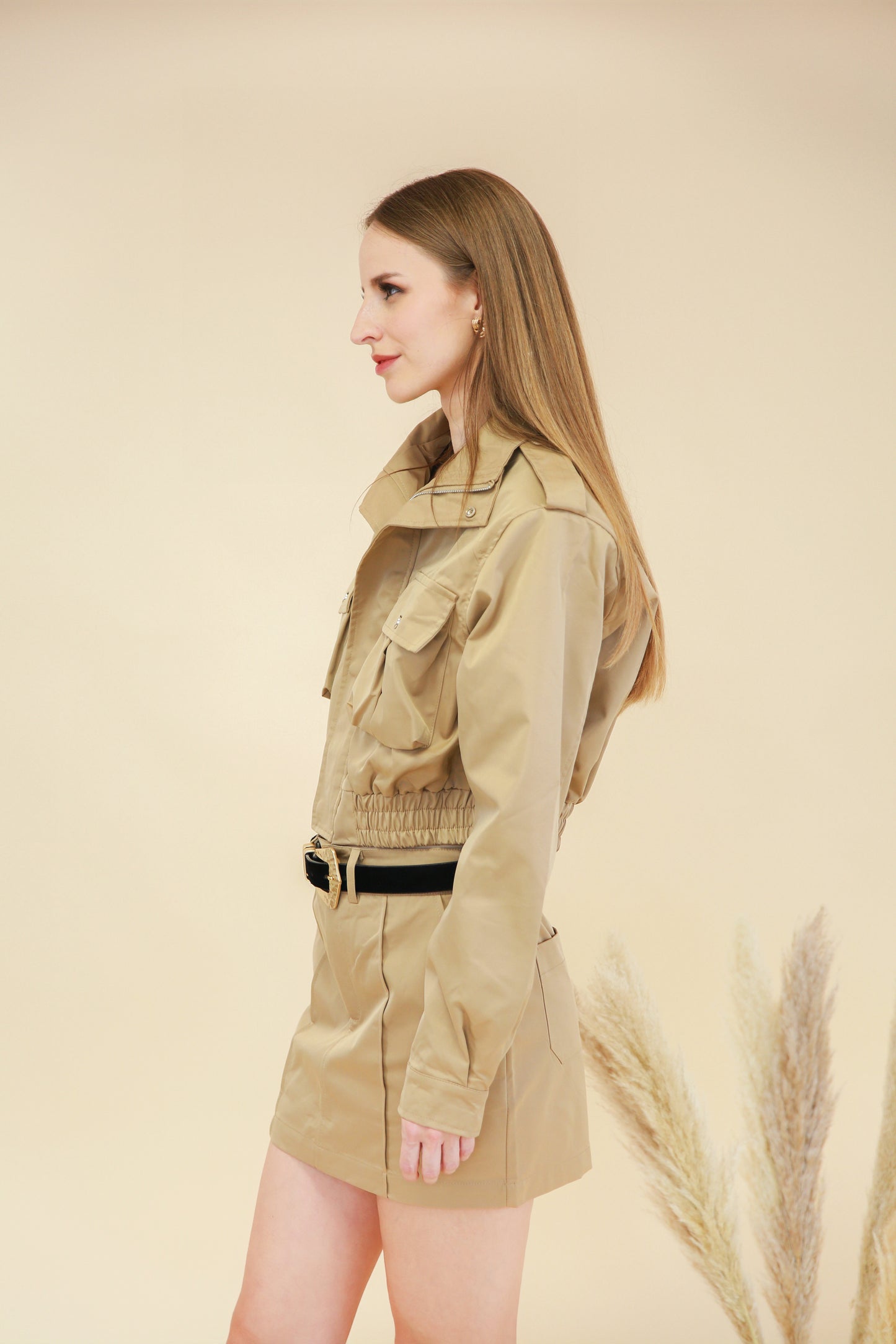 Veste cropped style cargo - 2487