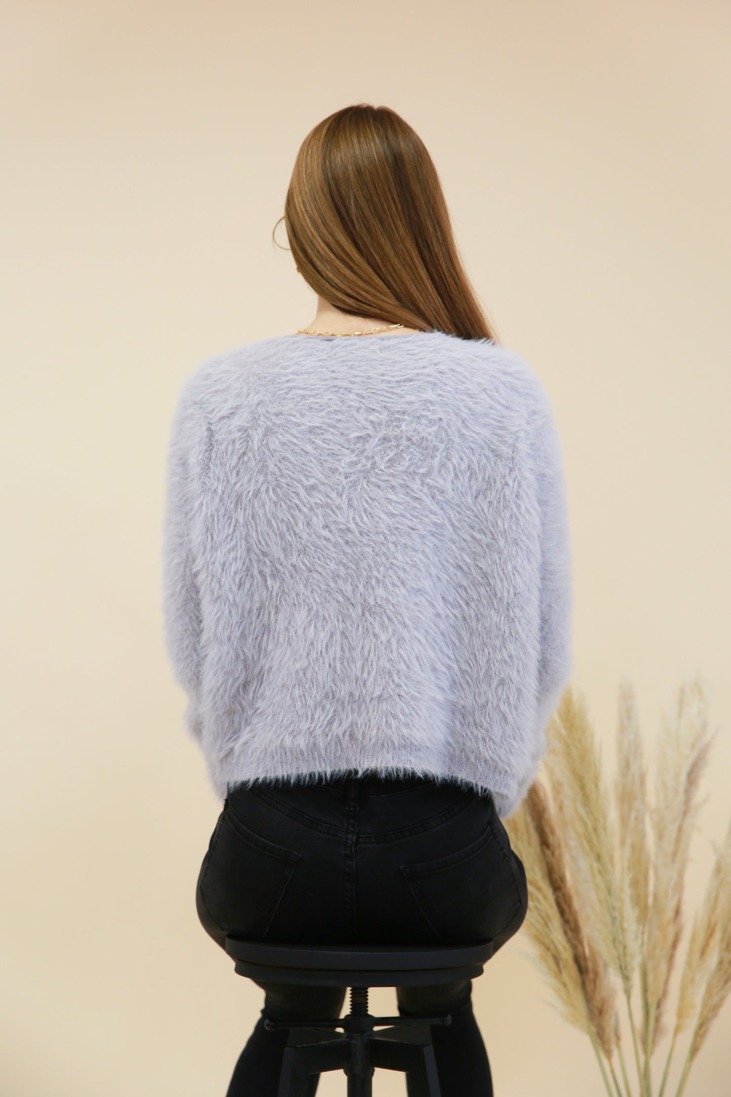 Cardigan doux au toucher avec plumes - 2470