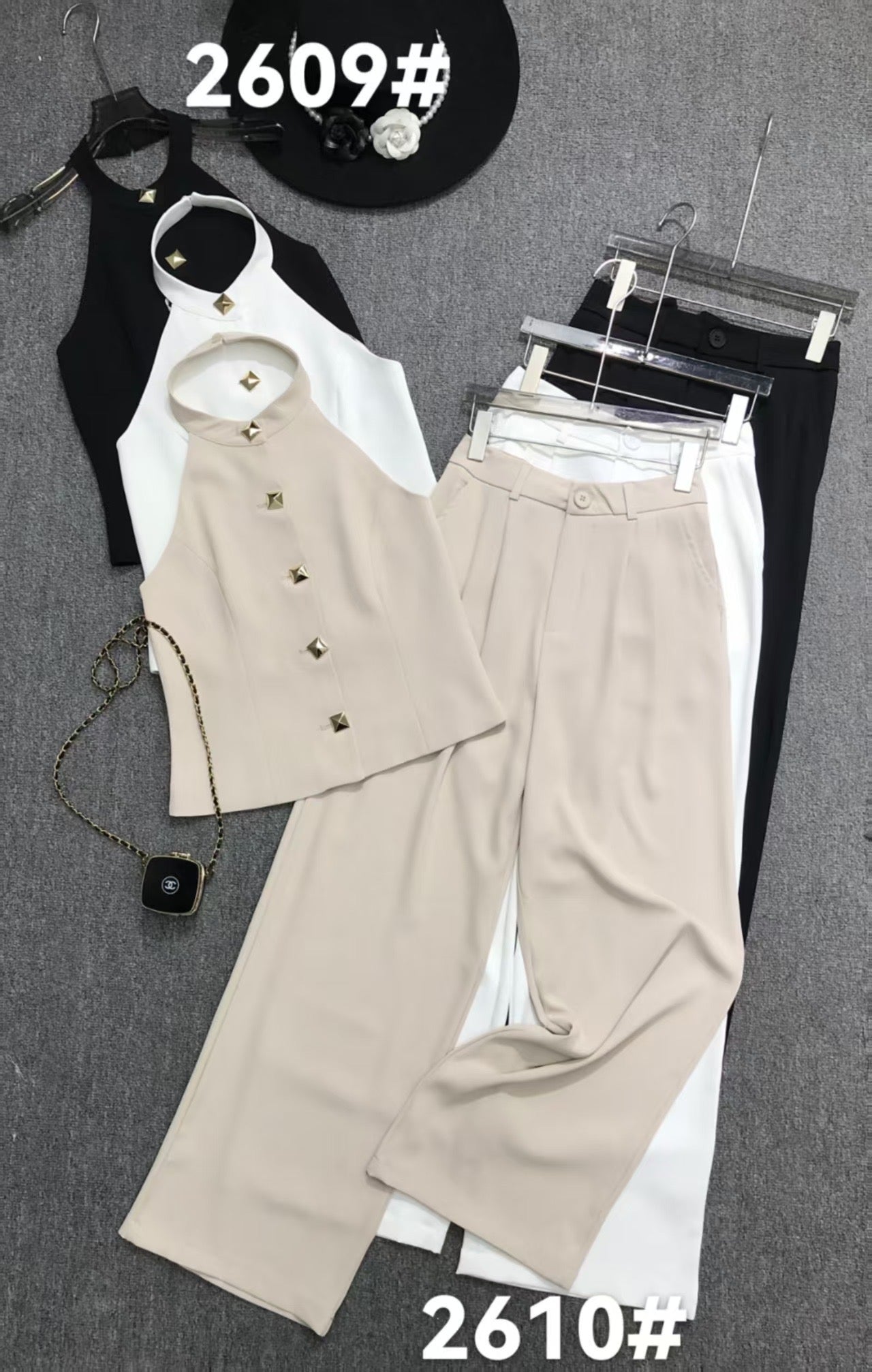 Pantalon taille à pinces - 2610