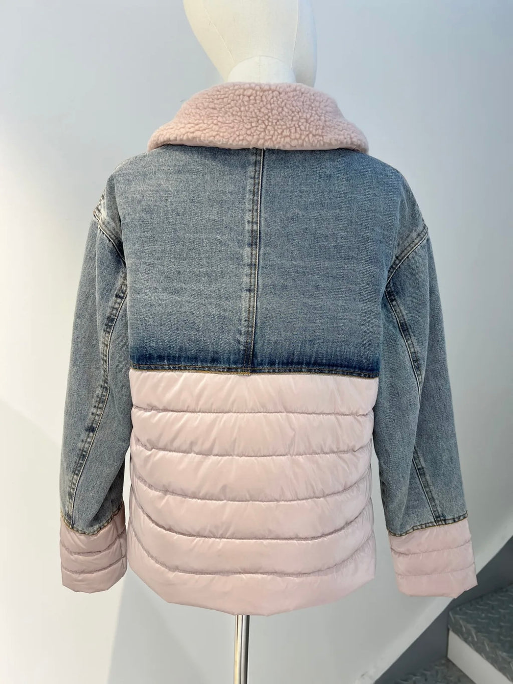 Veste en jeans bi-matière - 1776