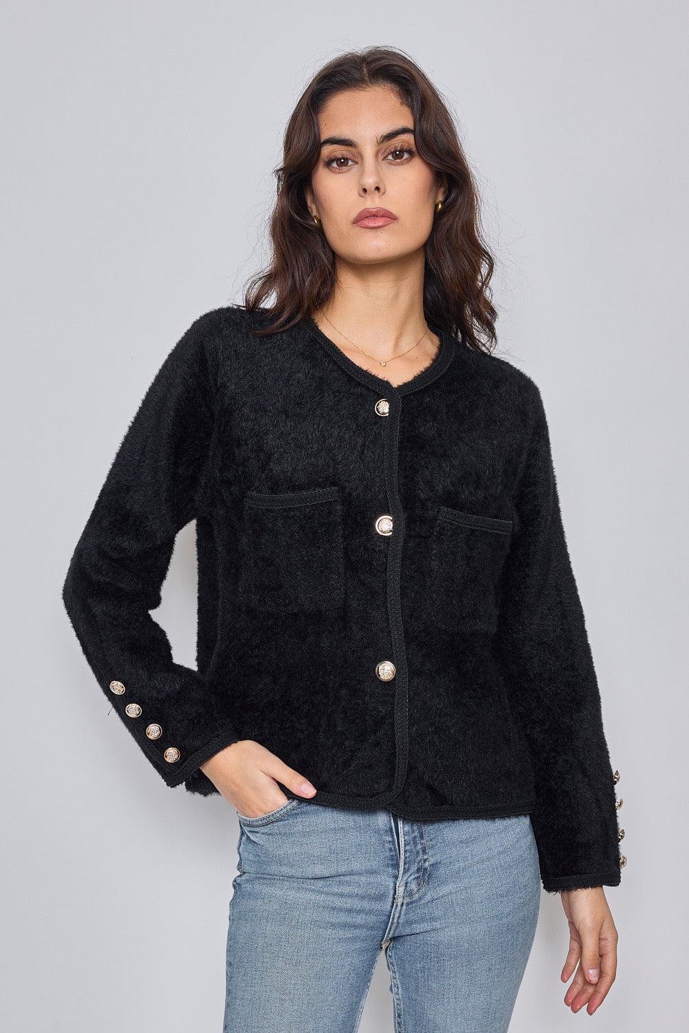 Cardigan doux au toucher - 556