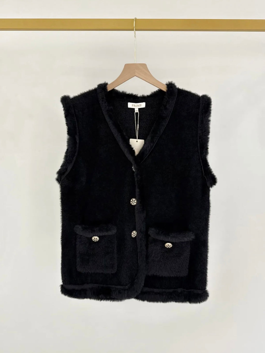 Gilet sans manches avec poches et boutons fantaisies - 579
