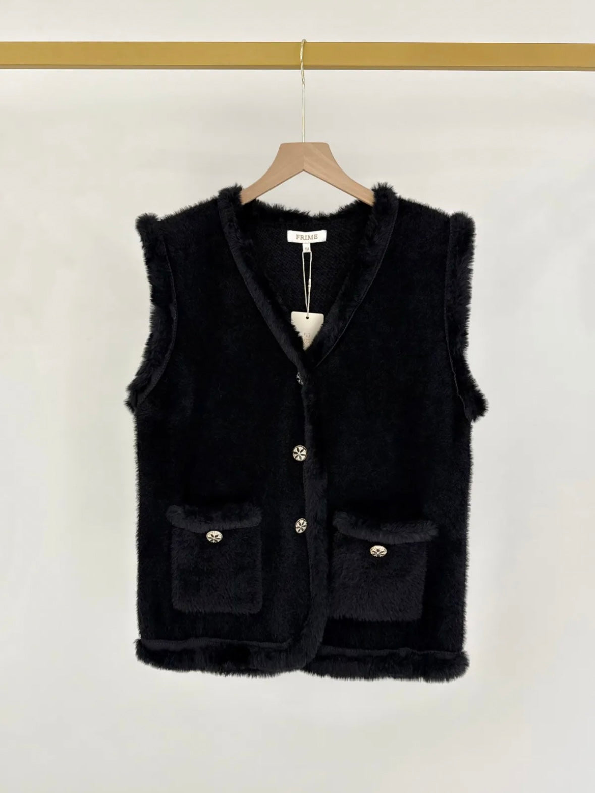 Gilet sans manches avec poches et boutons fantaisies - 579