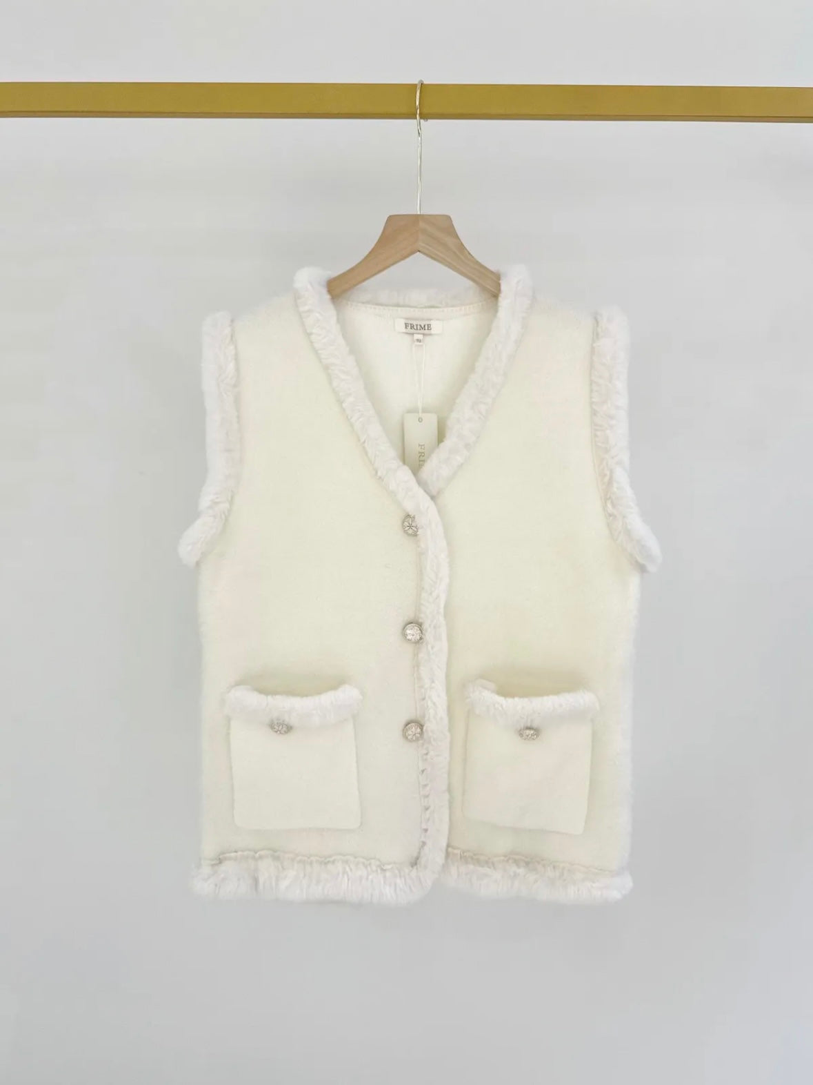 Gilet sans manches avec poches et boutons fantaisies - 579
