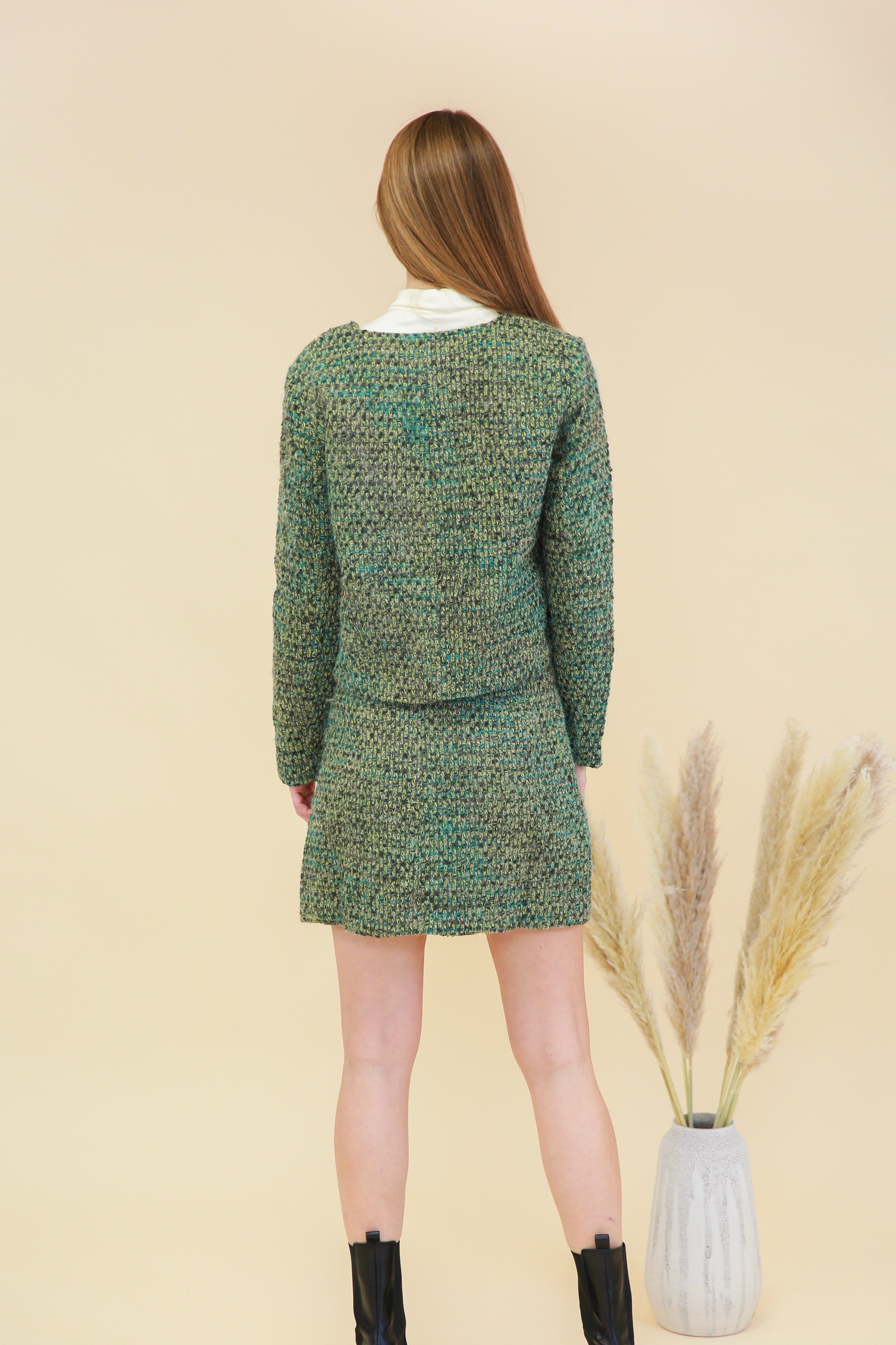 Structured tweed jacket with long sleeves - 2570