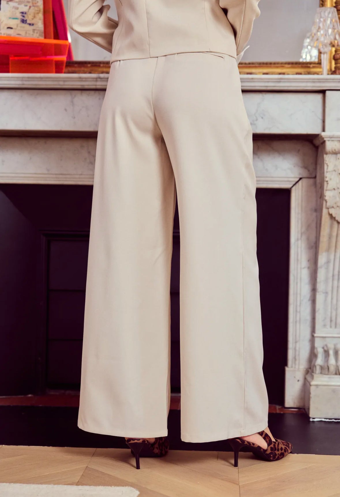 Pantalon évasé à pinces - 5634