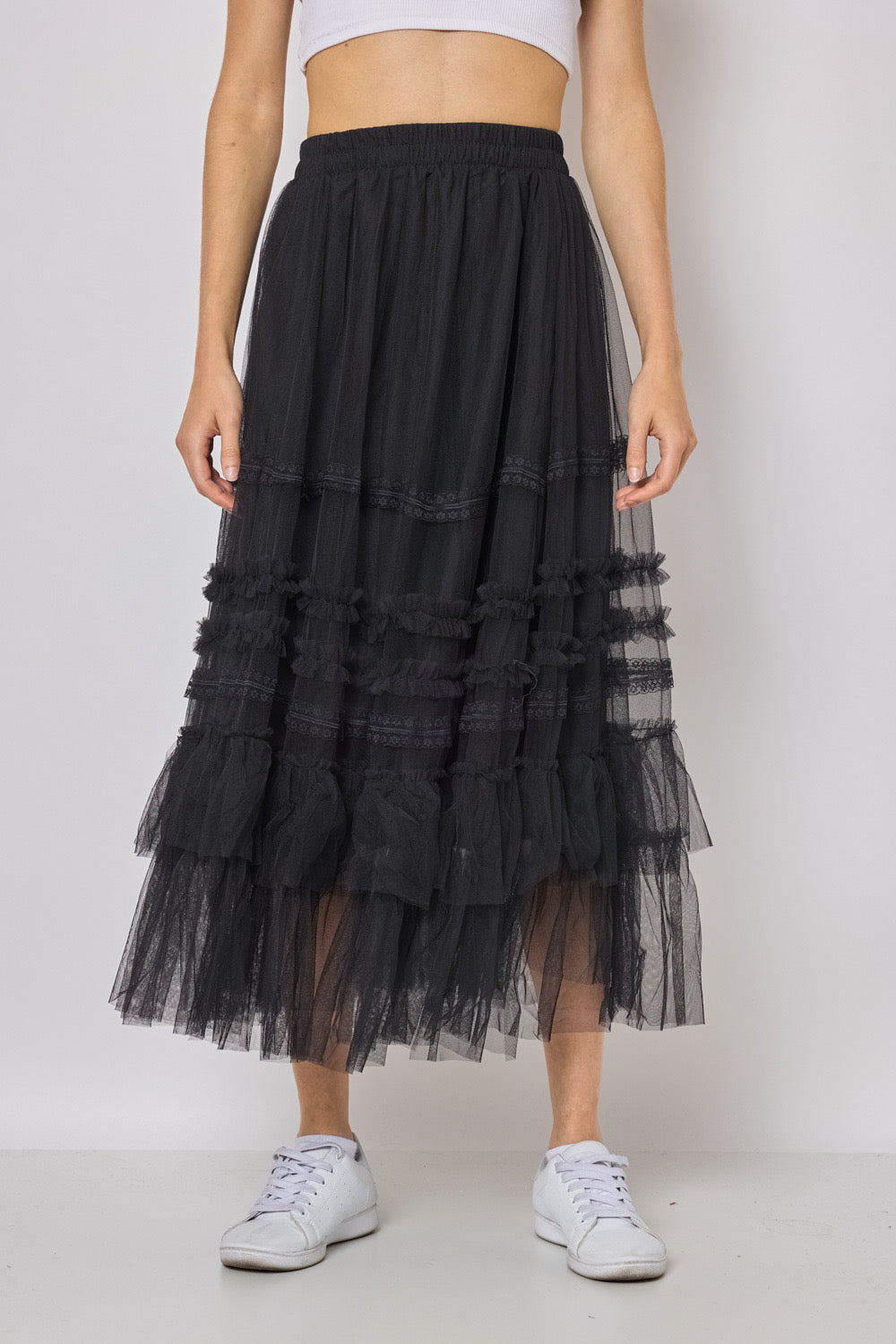 Jupe longue en tulle - 611