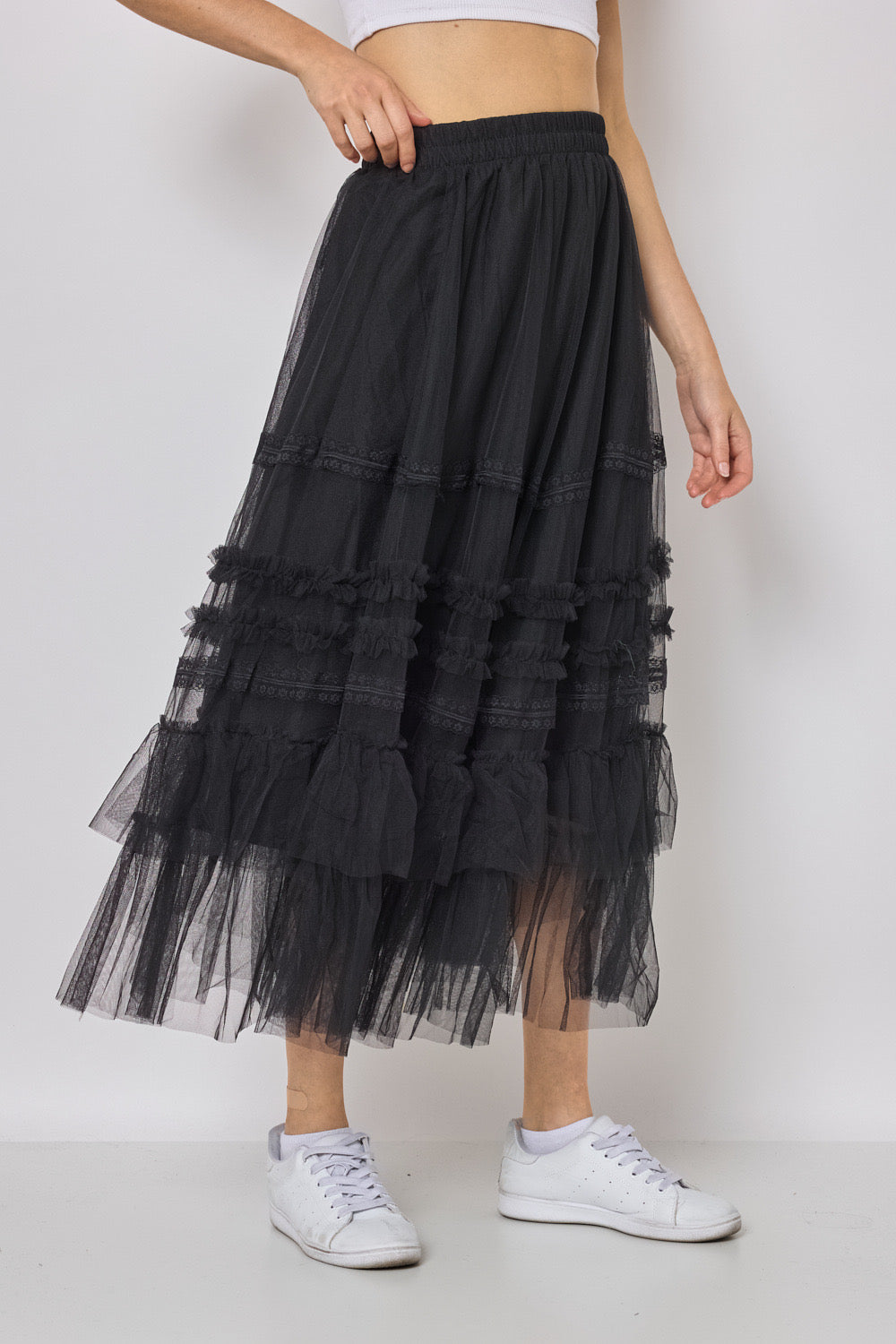 Jupe longue en tulle - 611