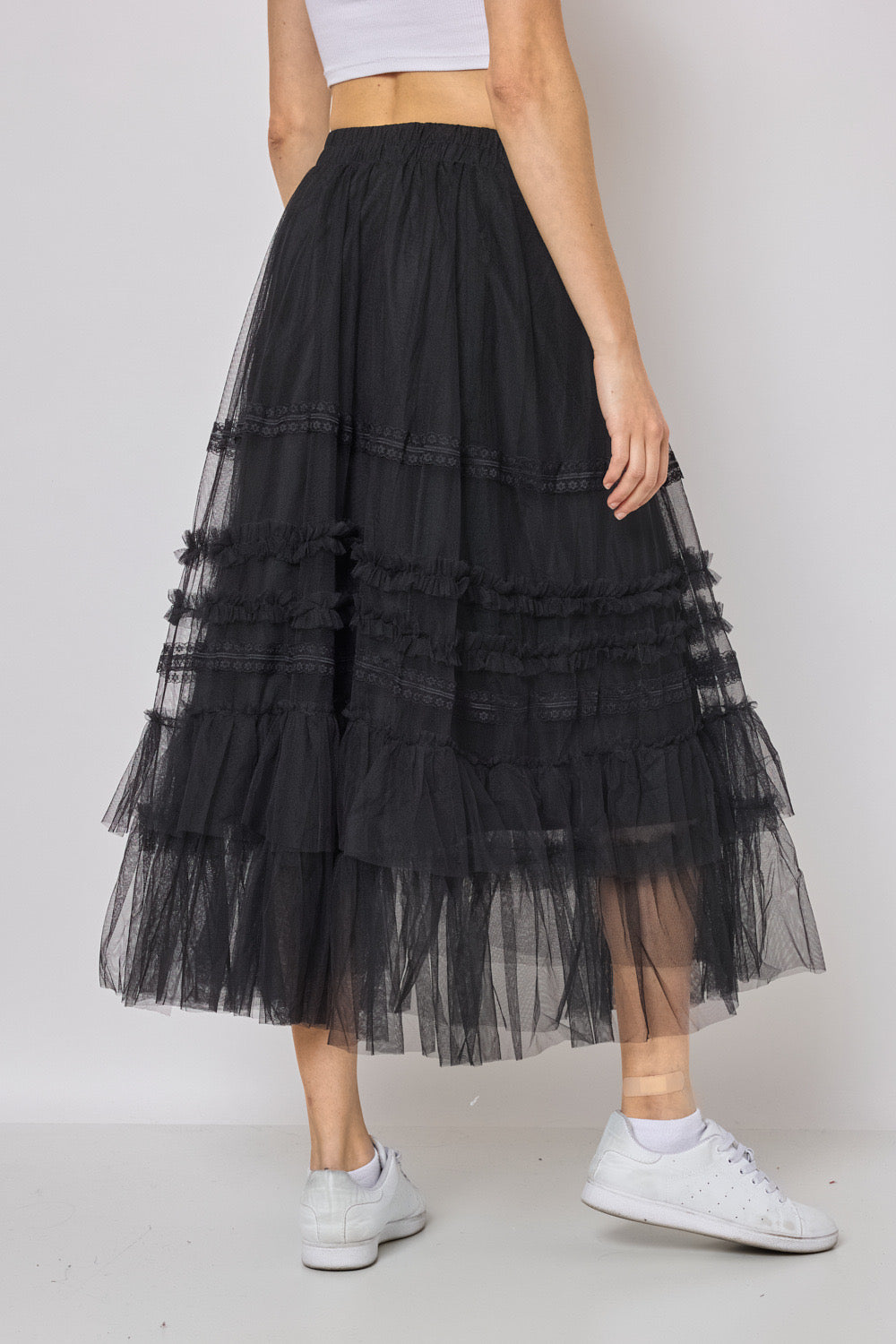 Jupe longue en tulle - 611