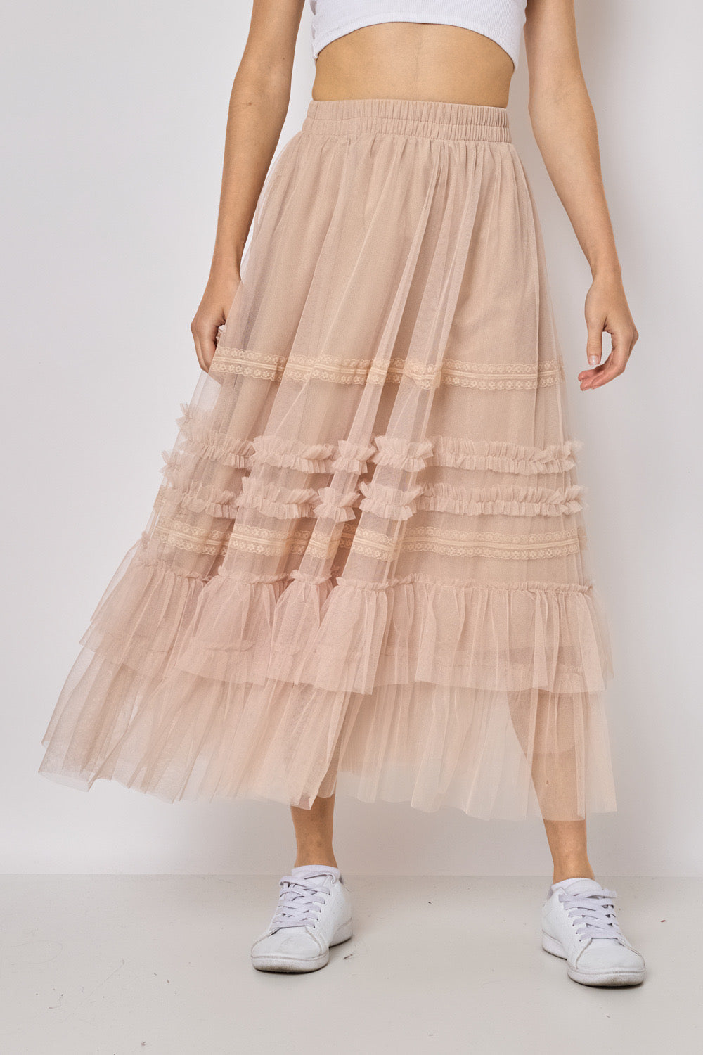 Jupe longue en tulle - 611