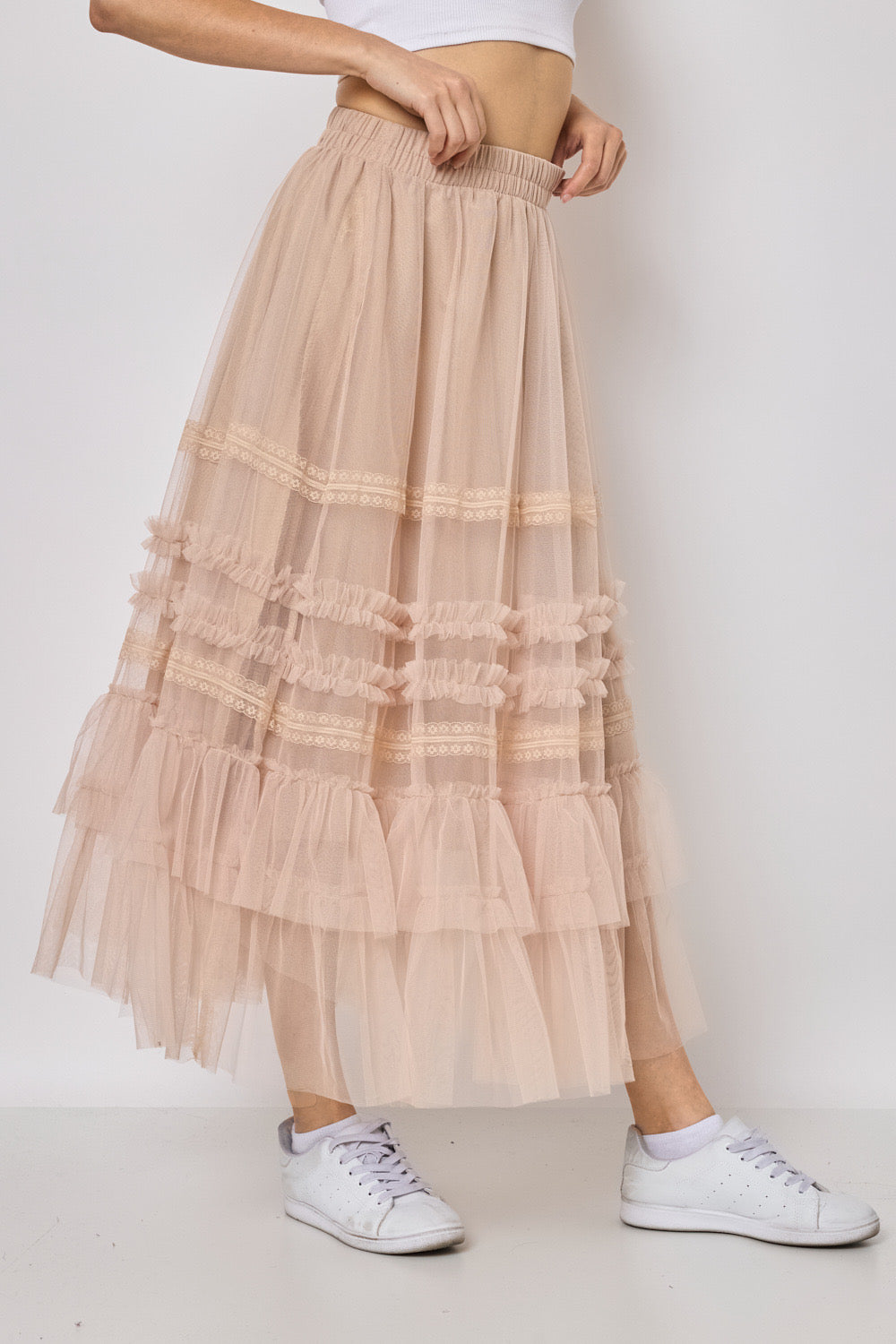 Jupe longue en tulle - 611