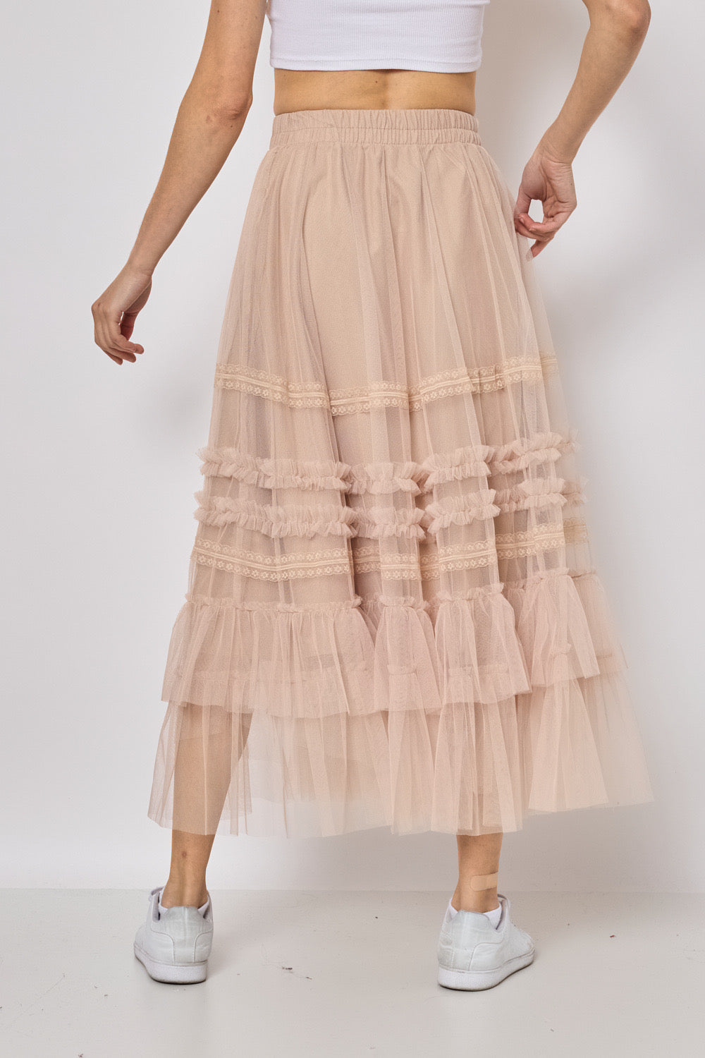 Jupe longue en tulle - 611