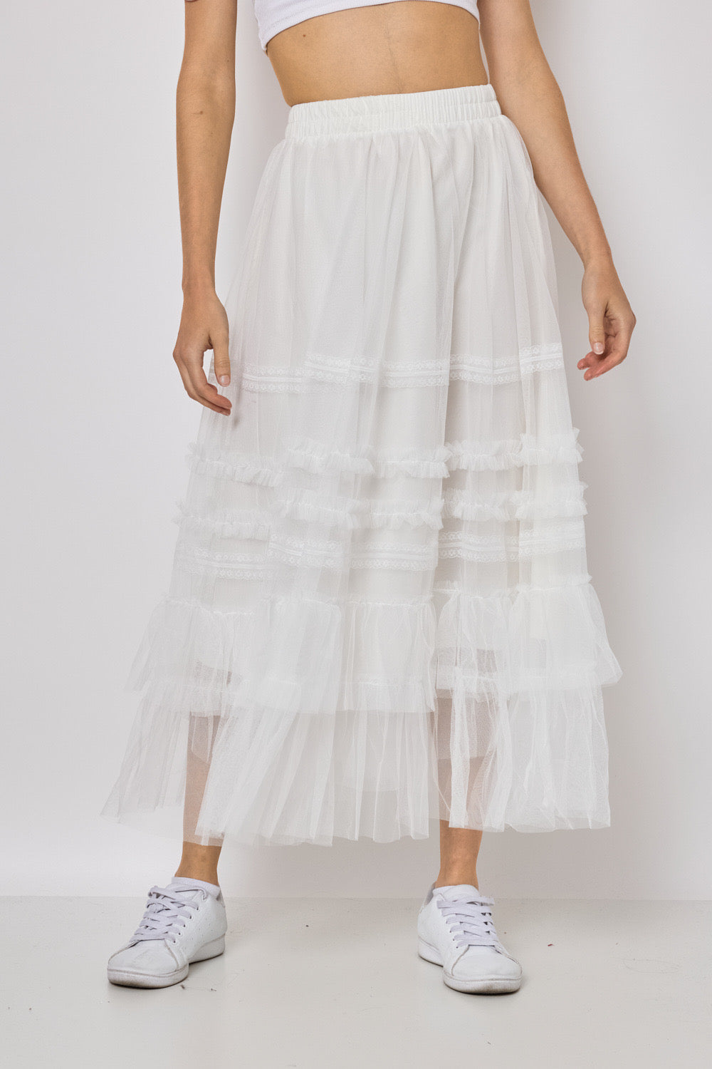 Jupe longue en tulle - 611