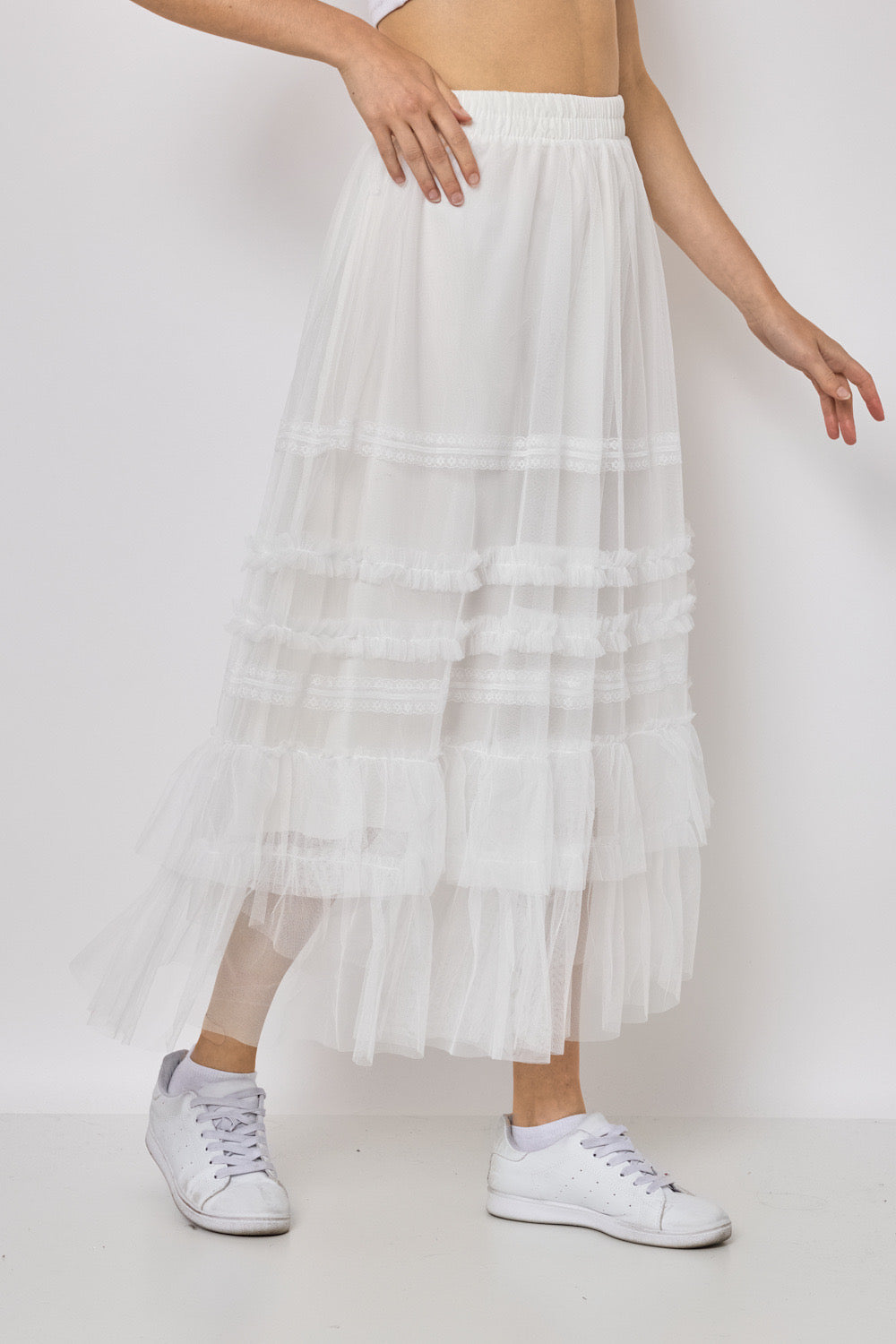 Jupe longue en tulle - 611