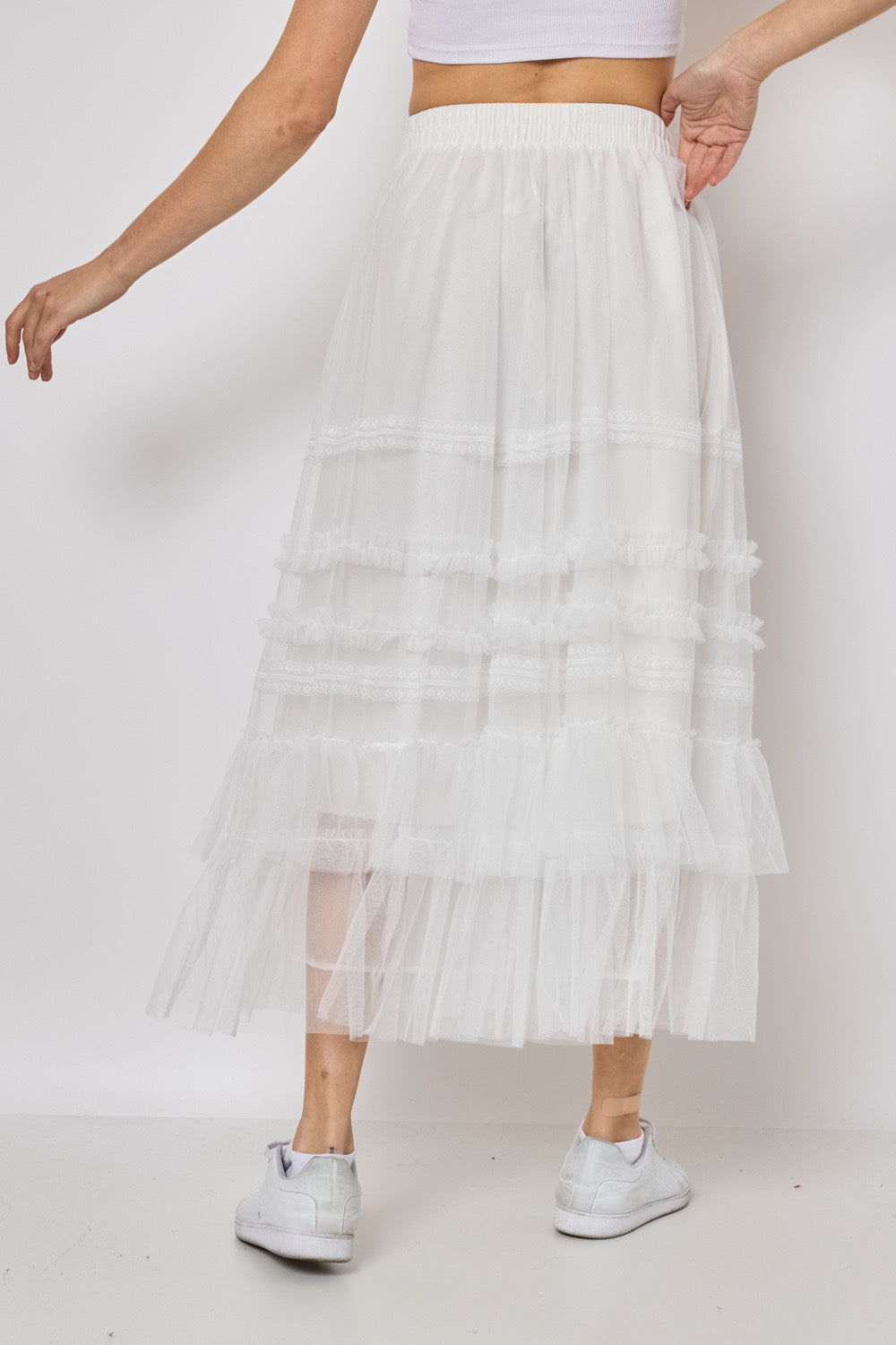 Jupe longue en tulle - 611