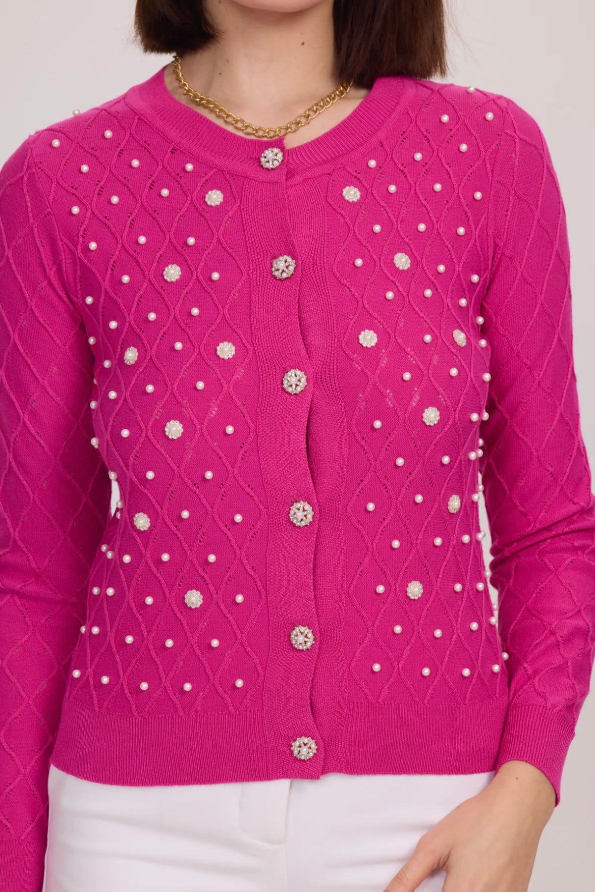 Cardigan en maille fine - 557-GILET