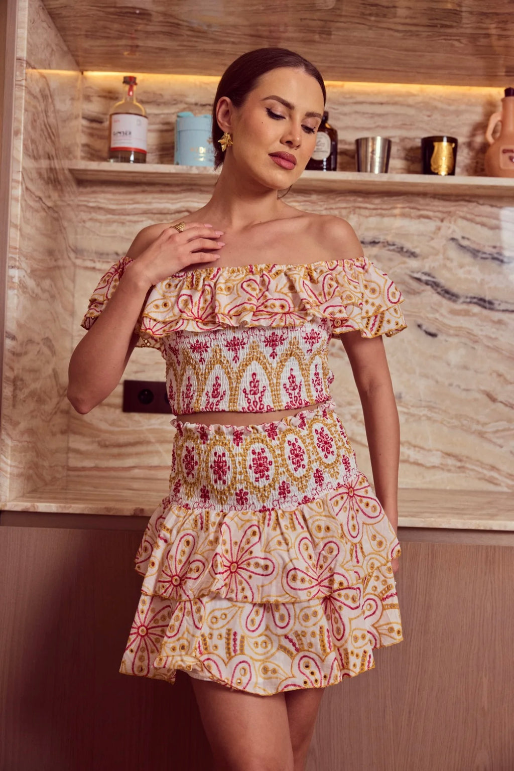 Embroidered Crop Top - 3052