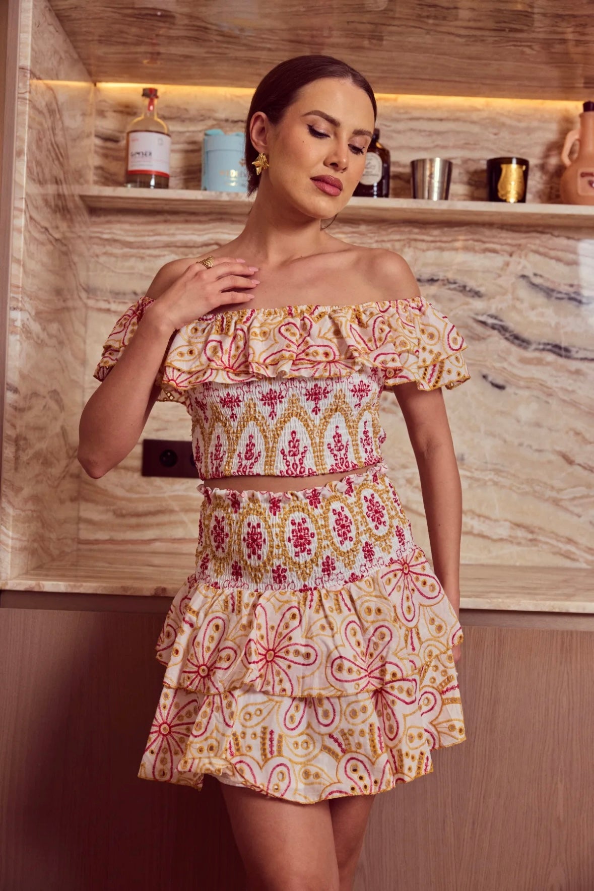 Embroidered Crop Top - 3052