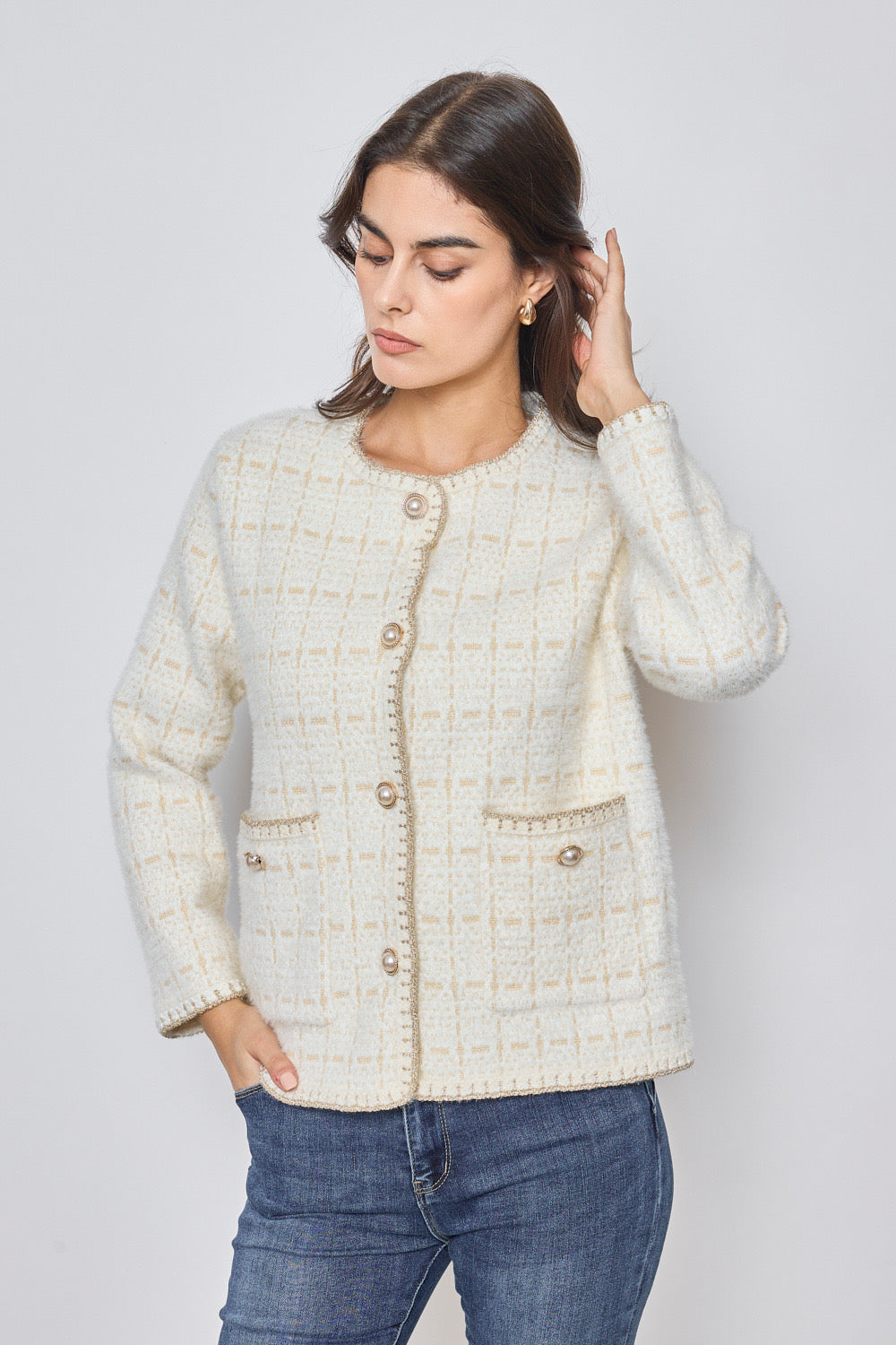 Cardigan à manches longues - 557-VESTE