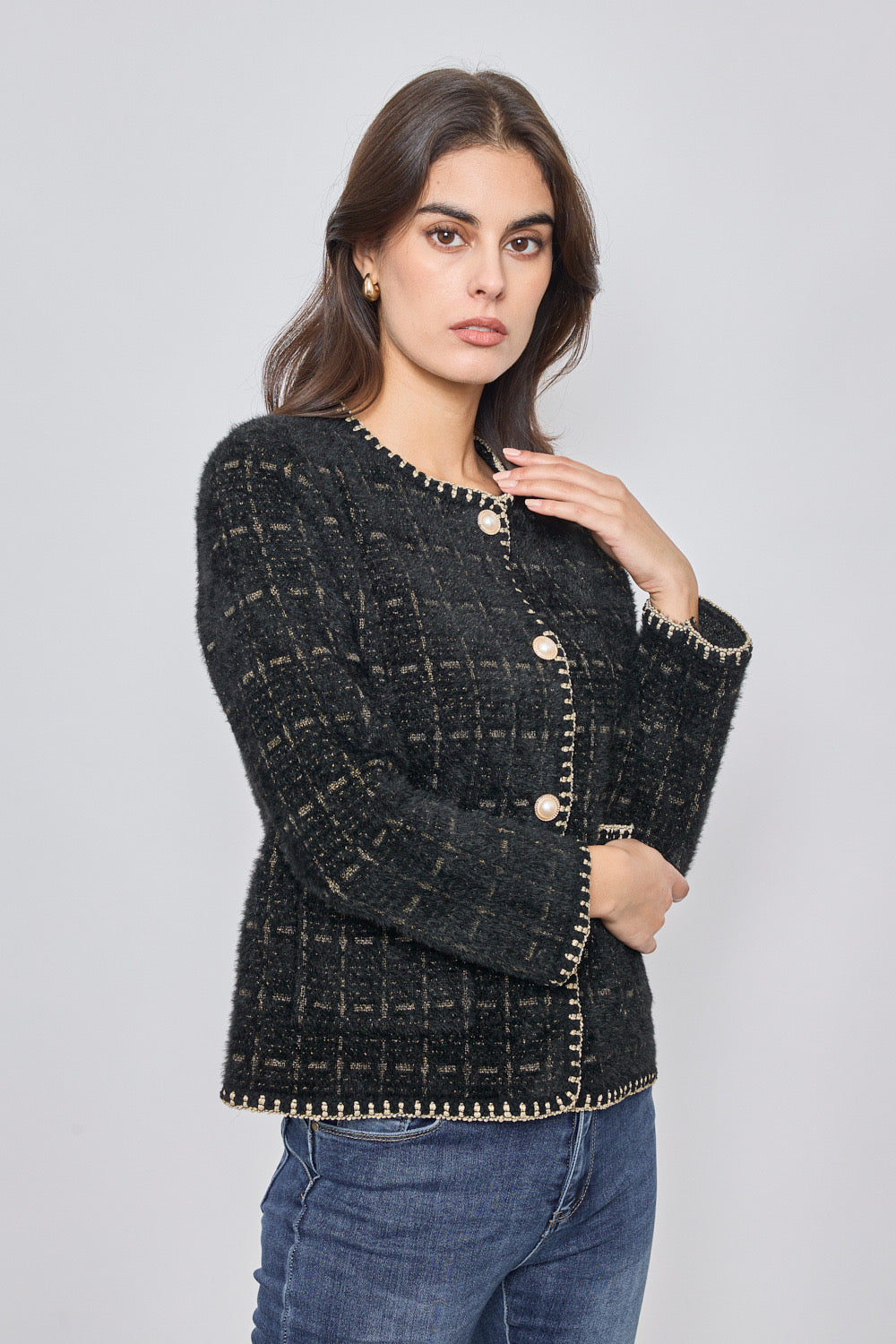 Cardigan à manches longues - 557-VESTE