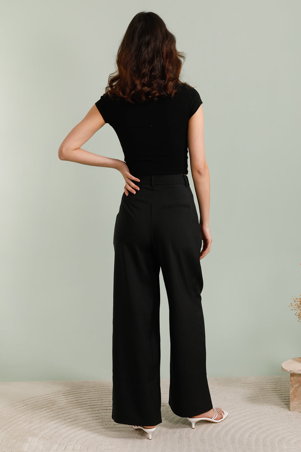 Pantalon évasé à pinces - 5634