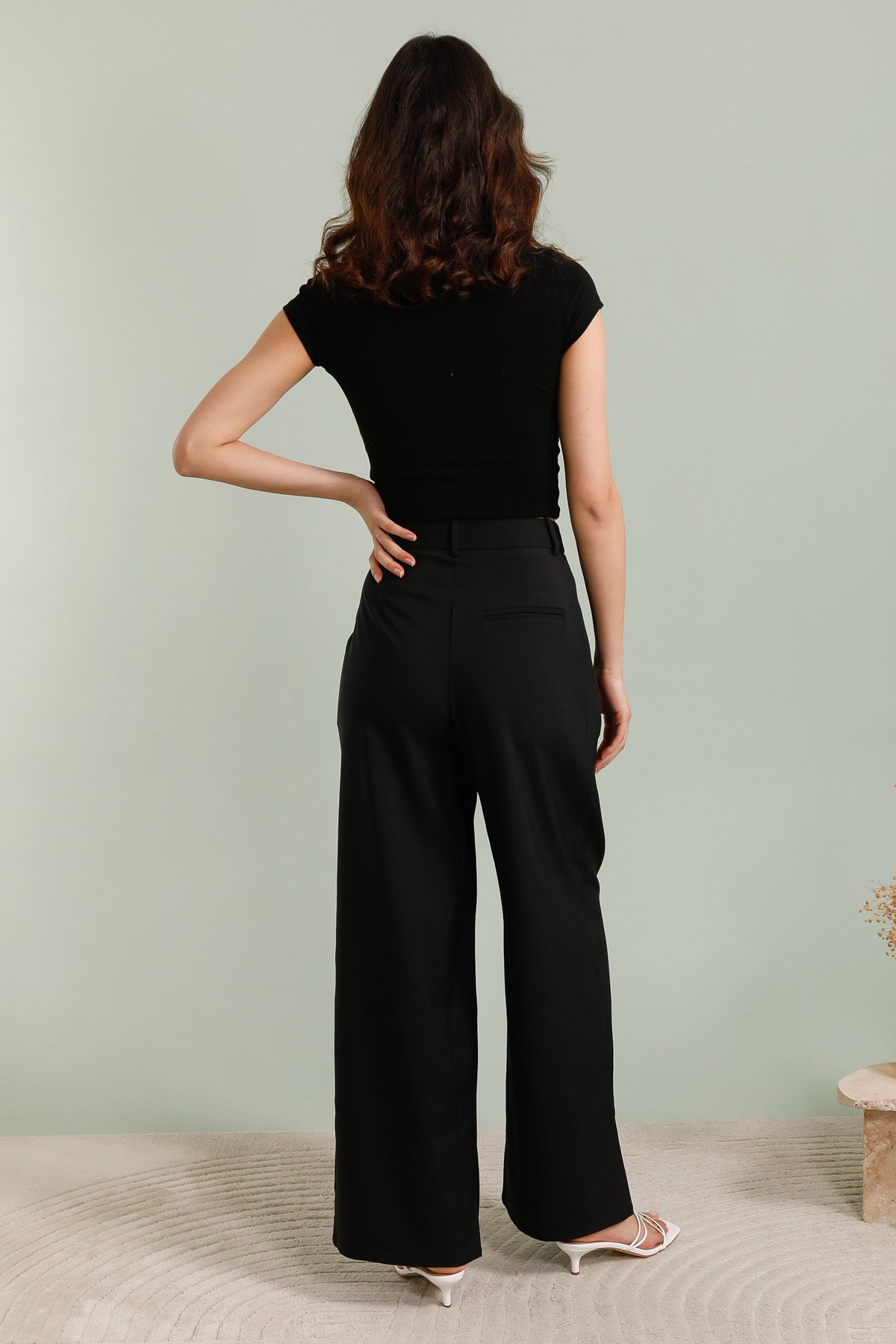 Pantalon évasé à pinces - 5634