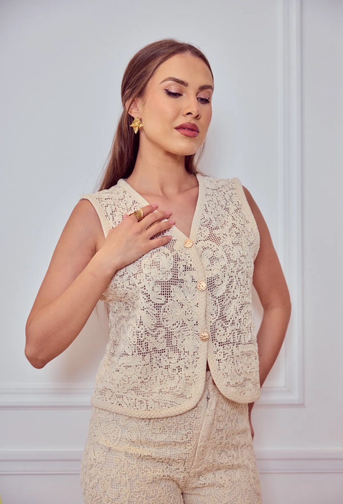 Gilet sans manches crochet - 2524