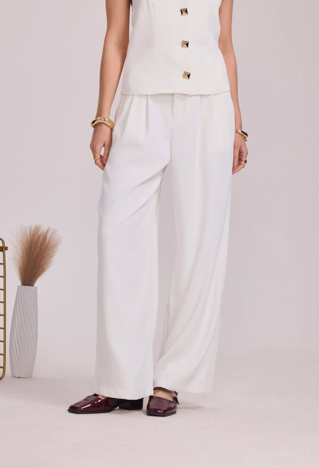 Pantalon taille à pinces - 2610