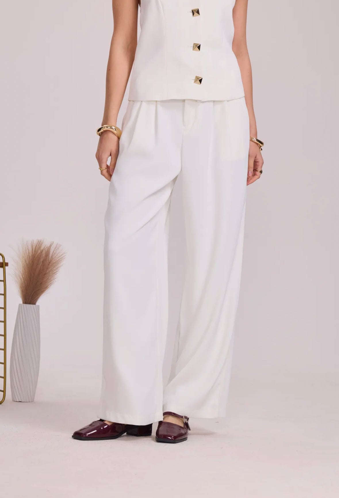 Pantalon taille à pinces - 2610