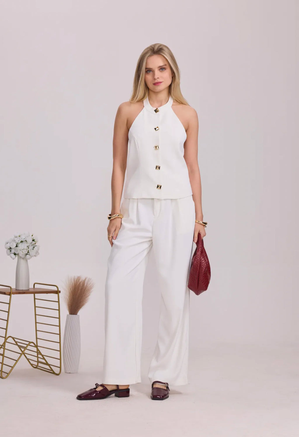 Pantalon taille à pinces - 2610