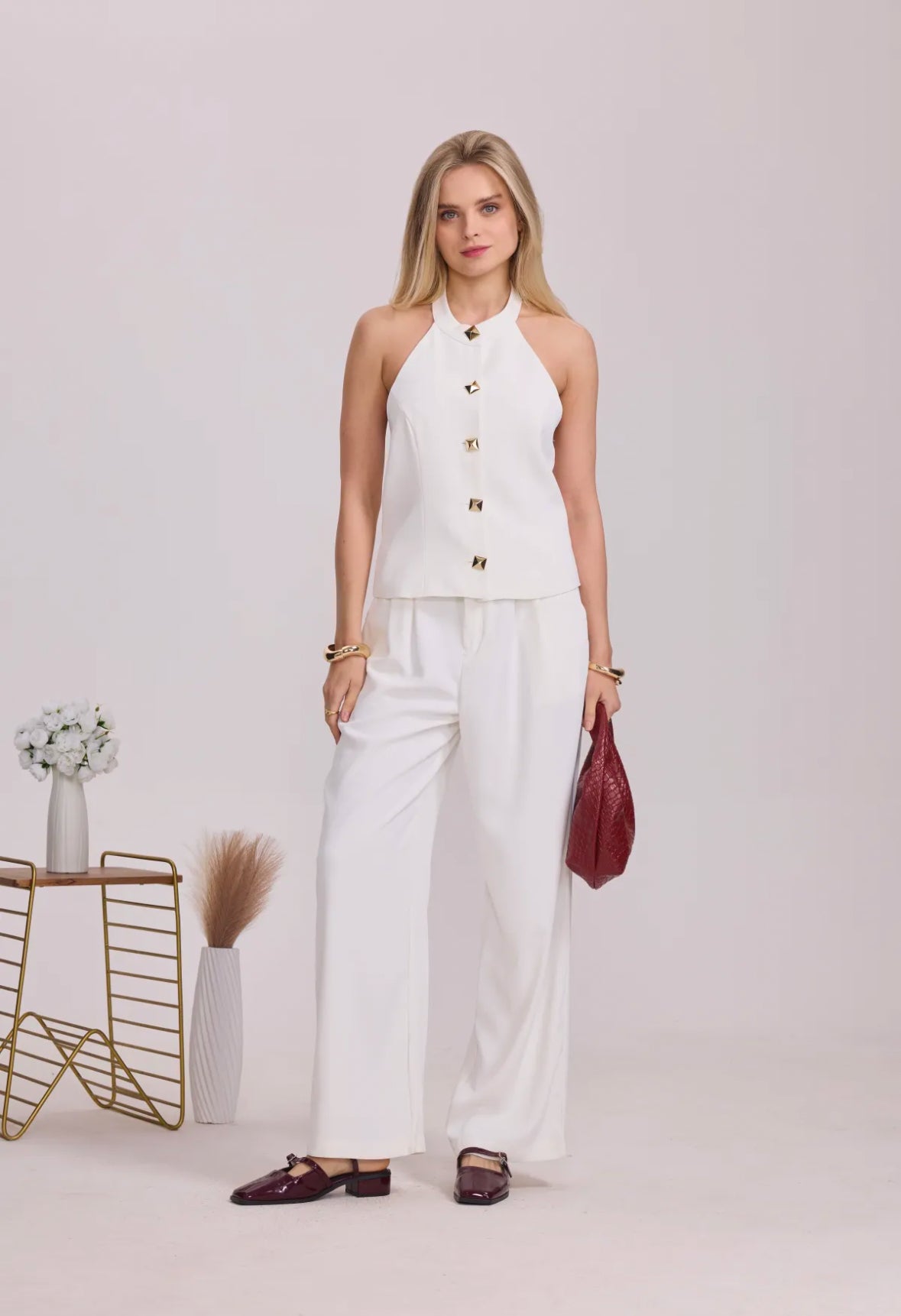 Pantalon taille à pinces - 2610