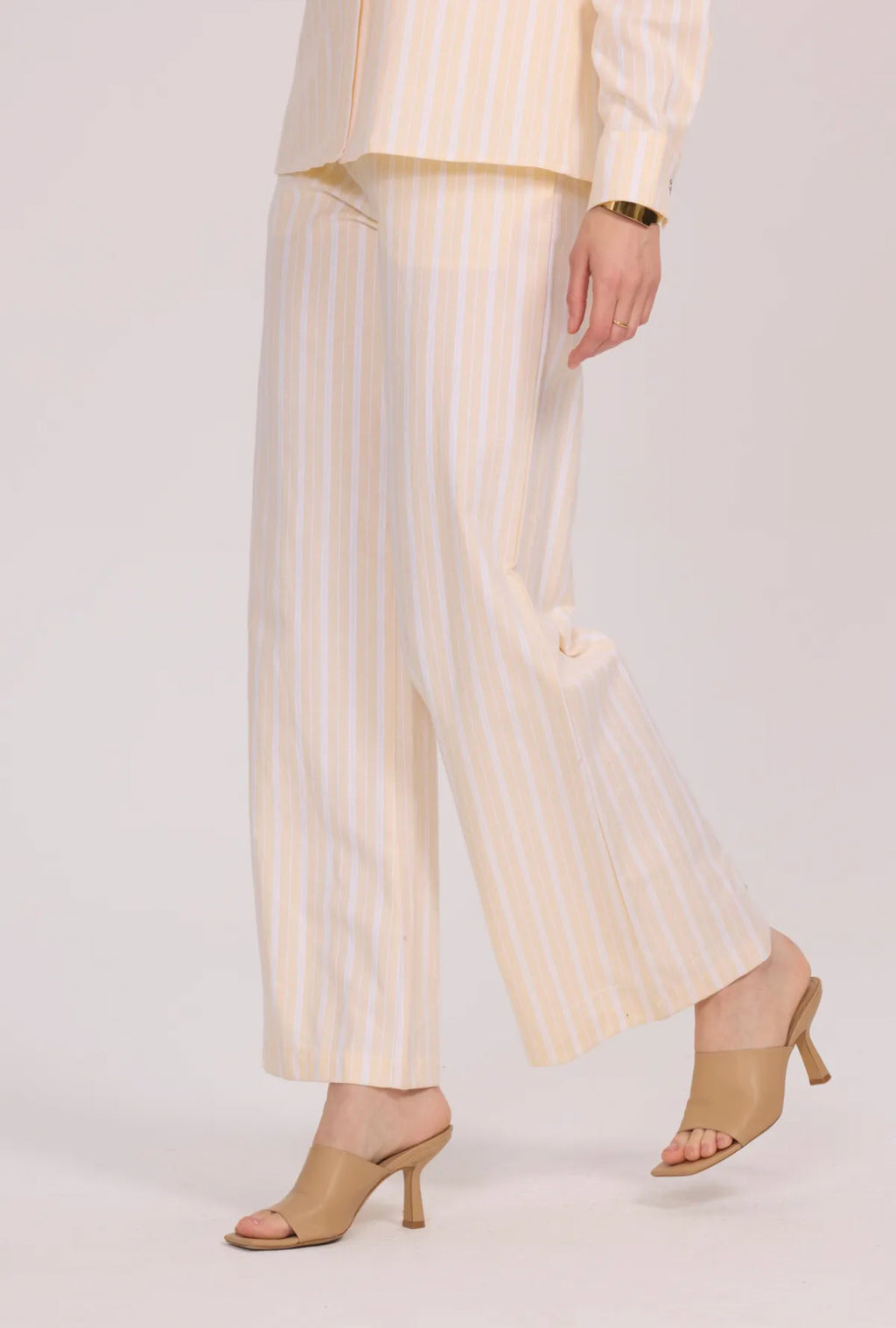 Pantalon rayé en coton - 3057