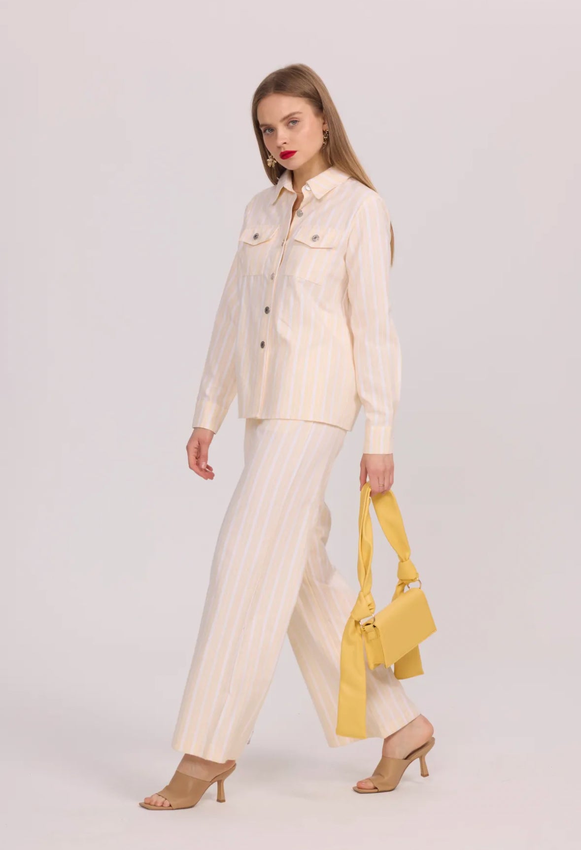 Pantalon rayé en coton - 3057