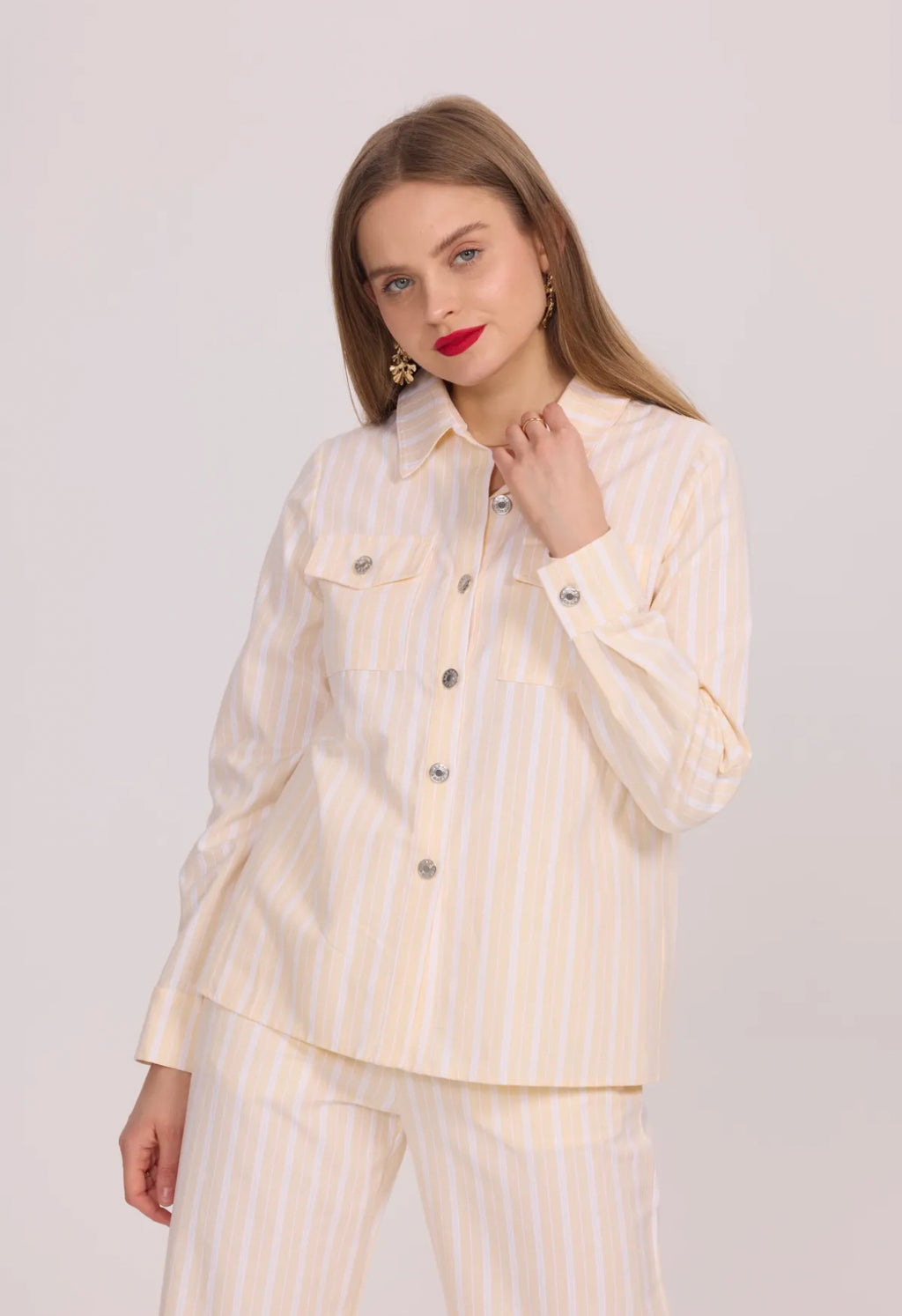 Striped cotton shirt 3056