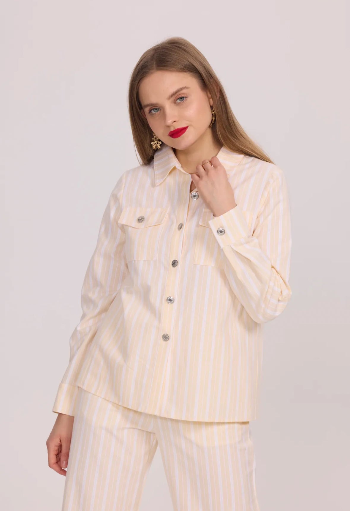 Striped cotton shirt 3056