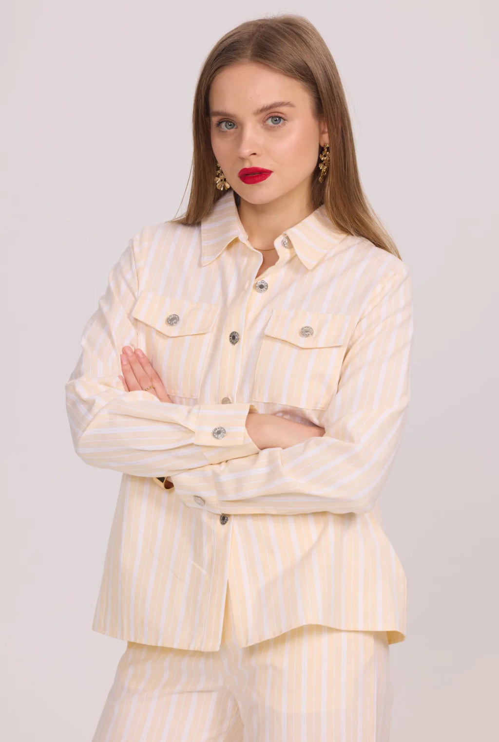 Striped cotton shirt 3056