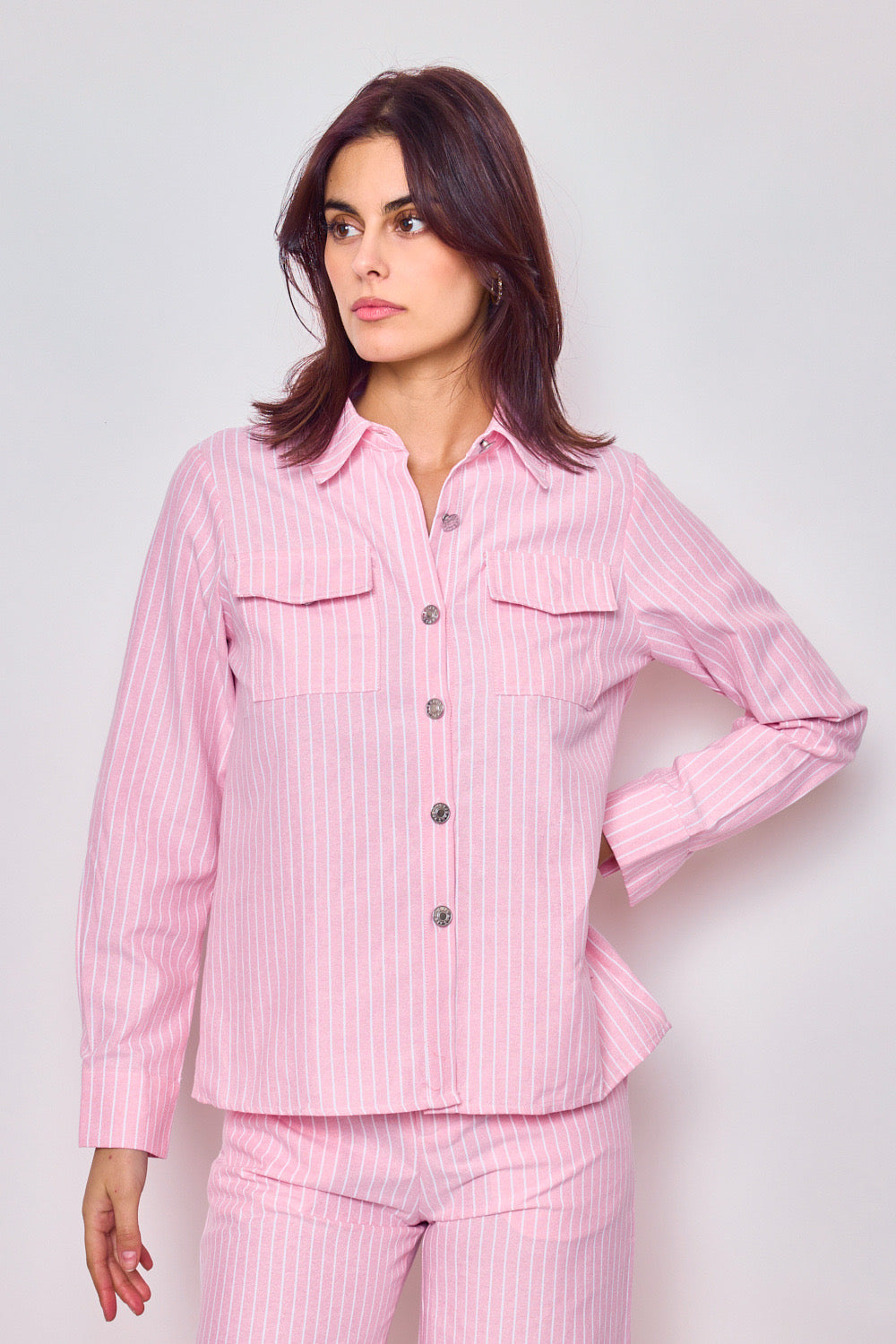 Striped cotton shirt 3056