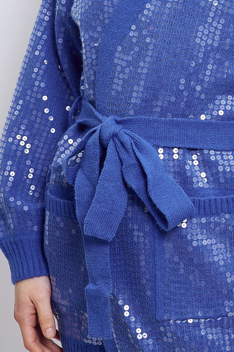 Cardigan long à paillettes - 2333