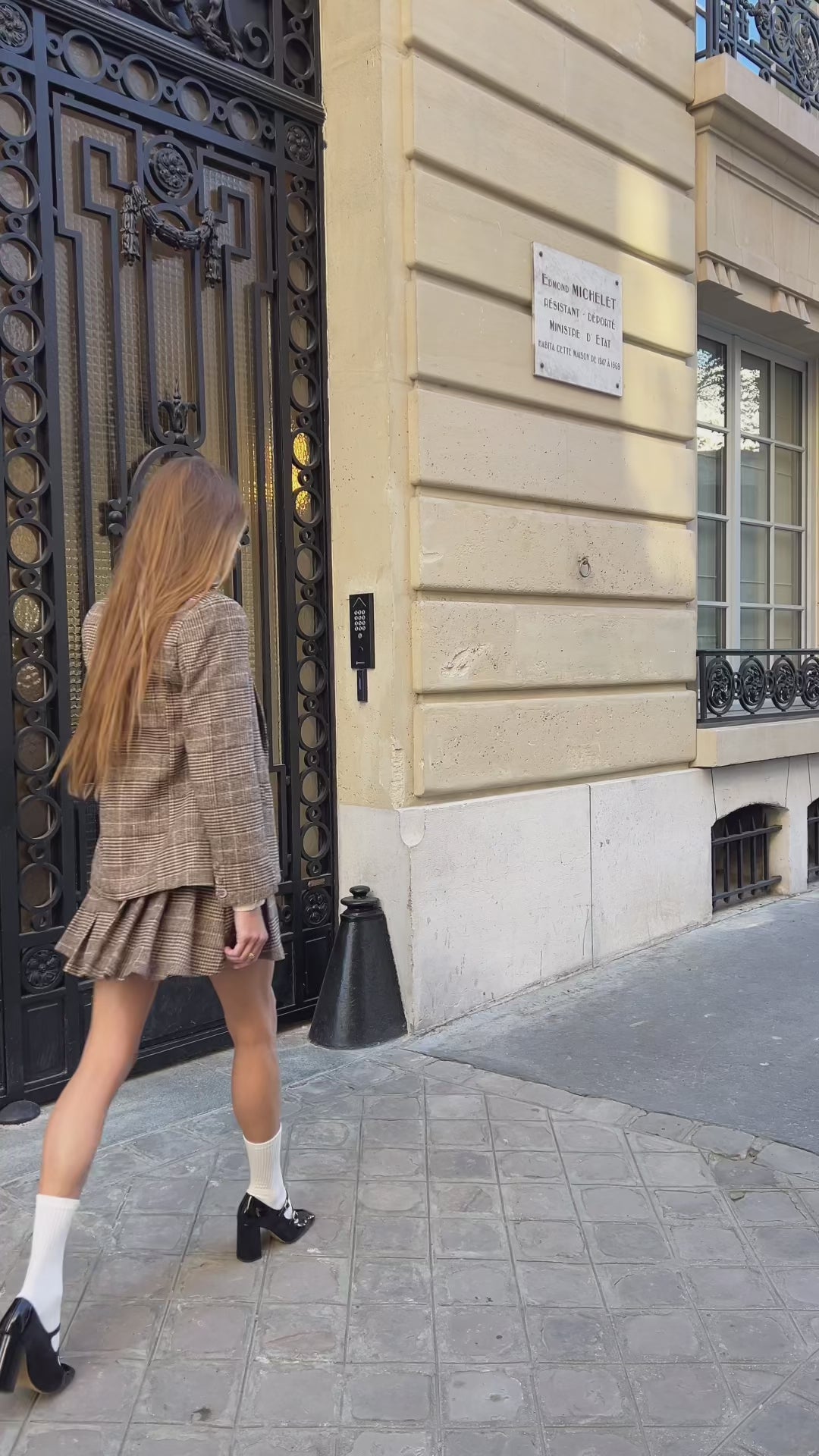 Jupe plissée motif écossais - 3106