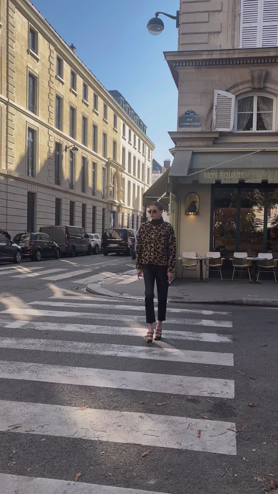 Veste imprimé léopard, effet moumoute - 2452