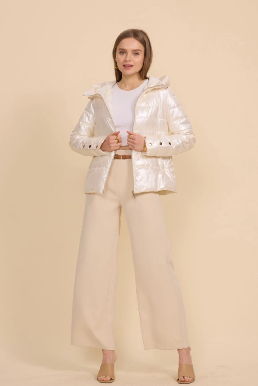 Hooded quilted jacket - 1812